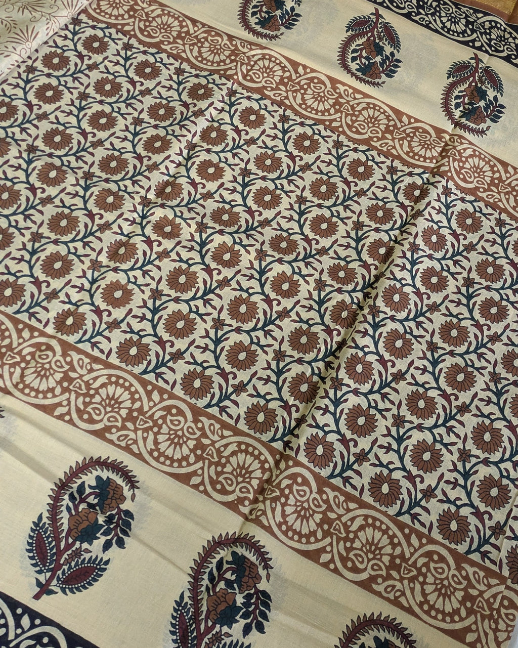 Jaypuri Cotton Sari with Blouse Piece 2