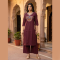 Brown Two Piece Kurti