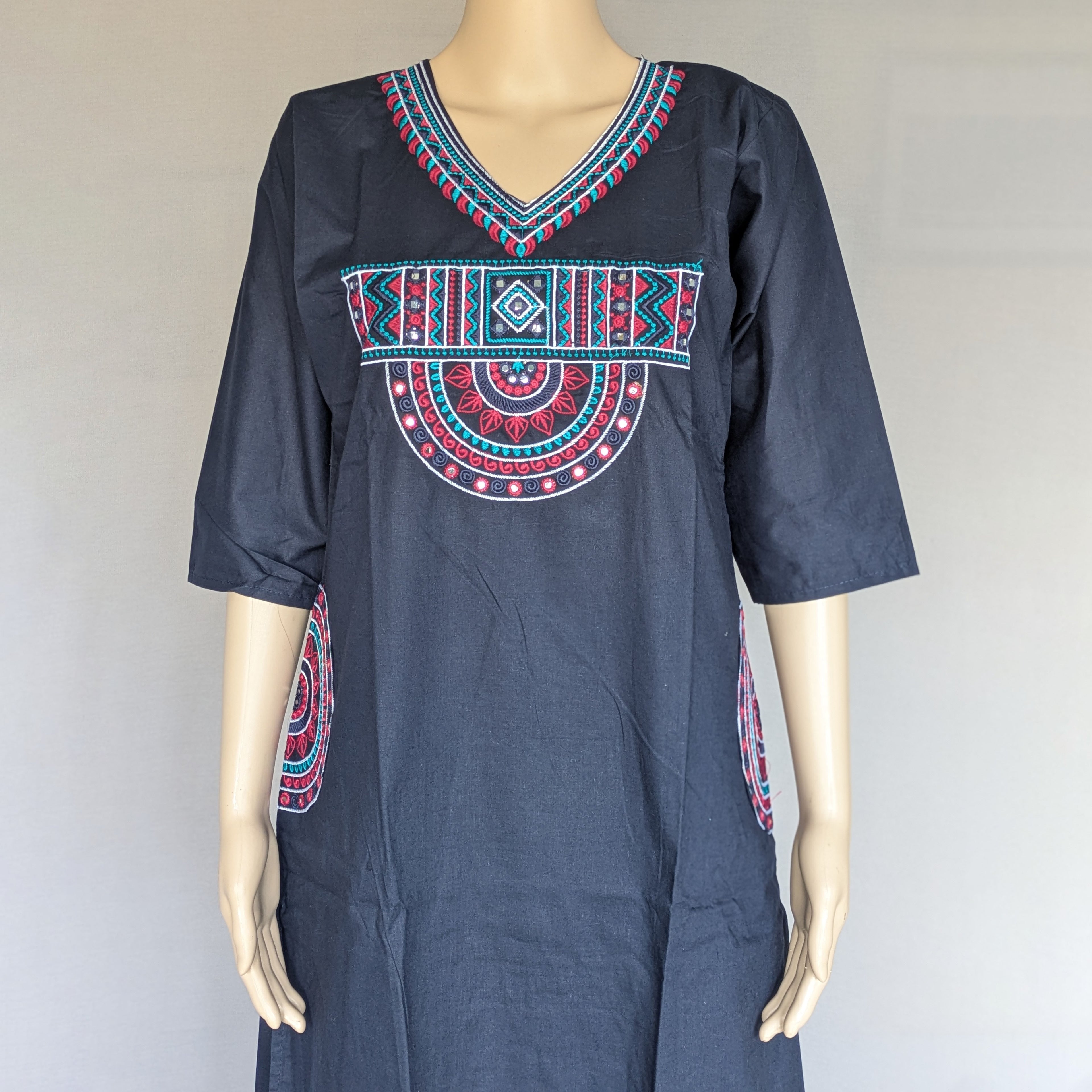 Navy Blue Two Piece Kurti