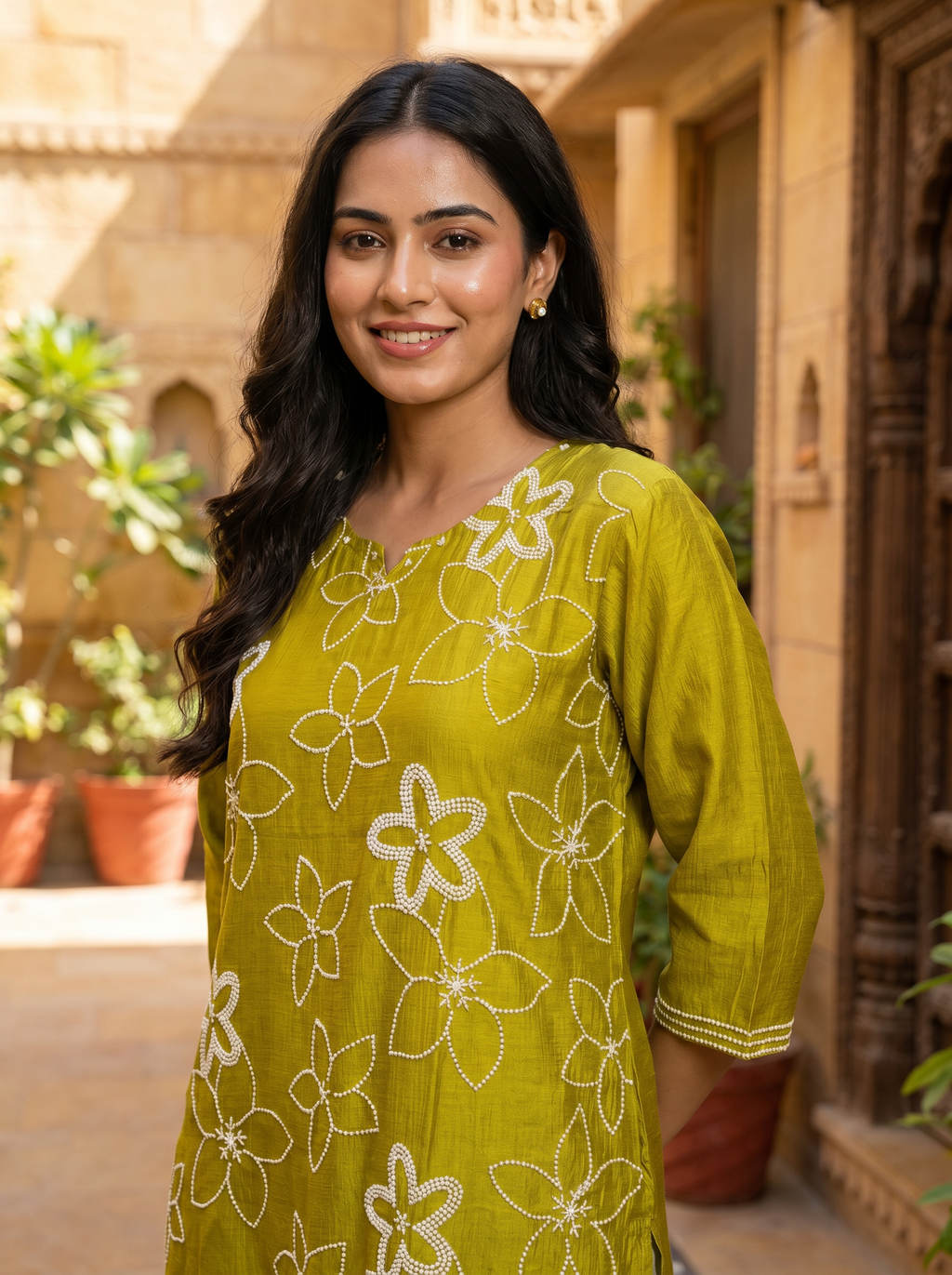 Light Green Two Piece Kurti
