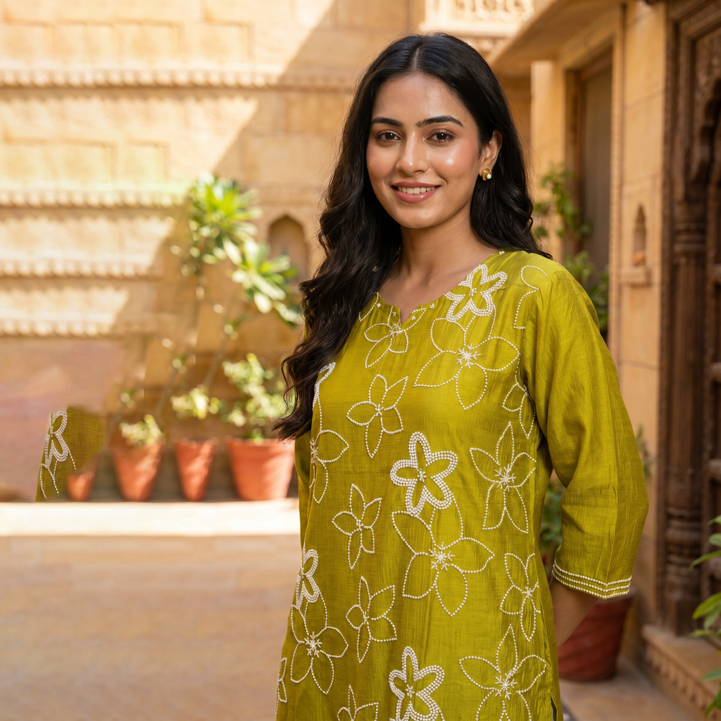 Light Green Two Piece Kurti
