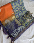 Bhagalpuri Katan Sari Orange