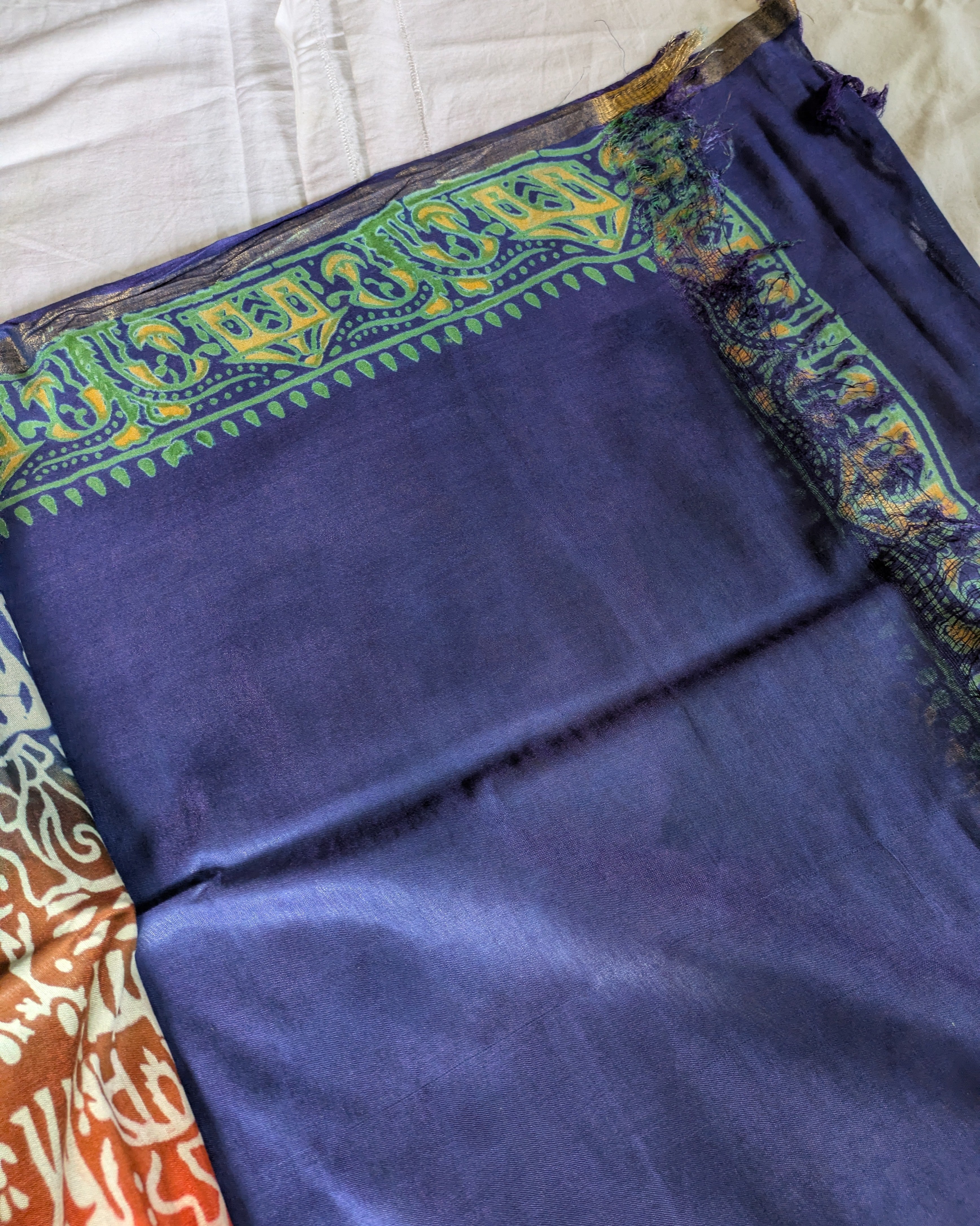 Bhagalpuri Katan Sari Orange 2