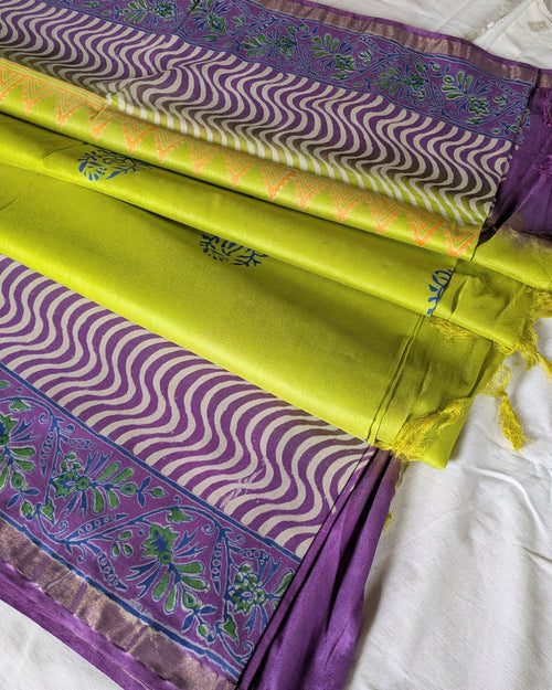 Bhagalpuri Katan Sari Green