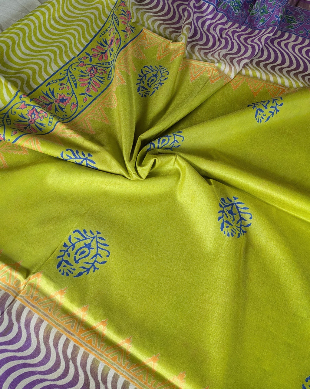 Bhagalpuri Katan Sari Green