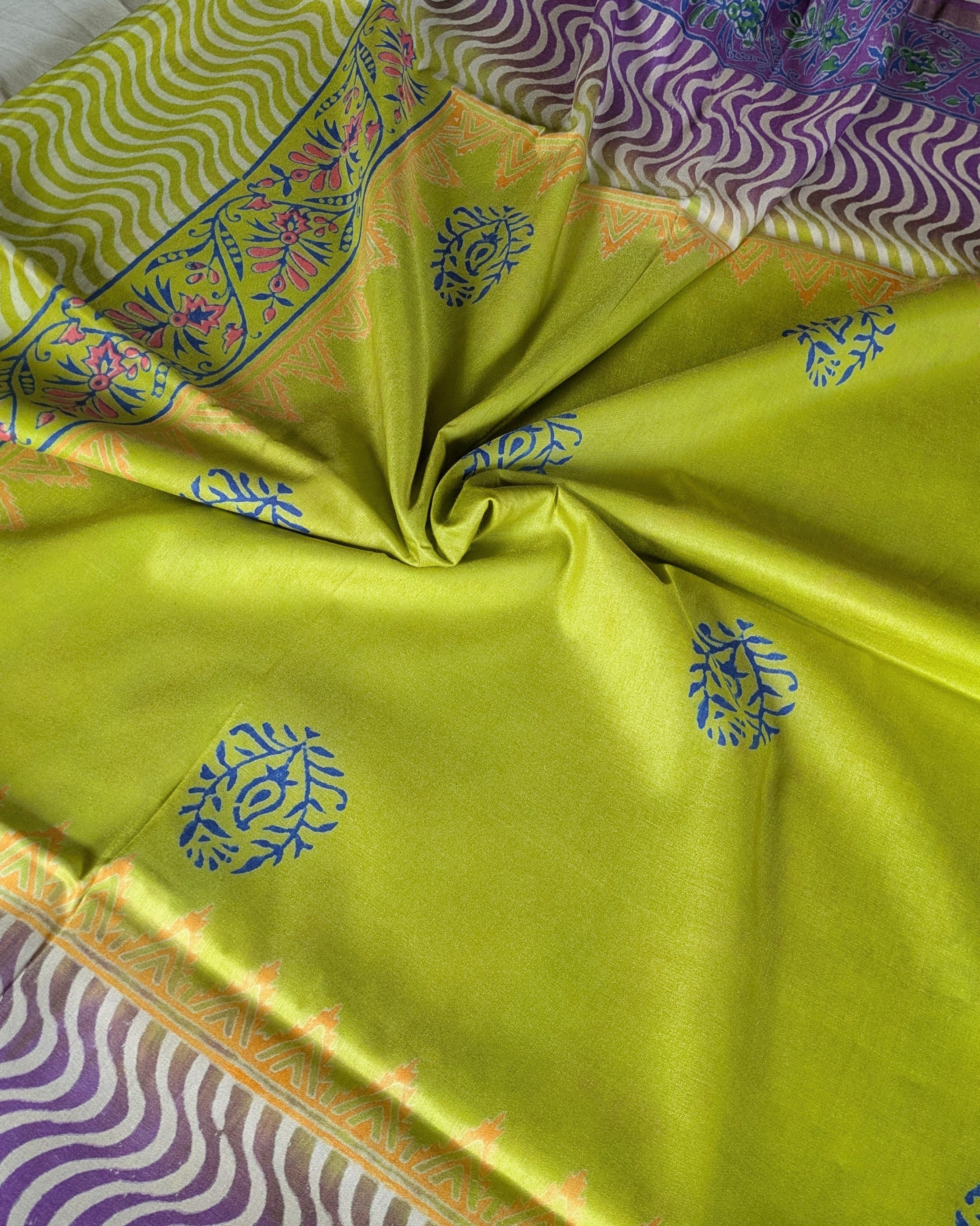 Bhagalpuri Katan Sari Green