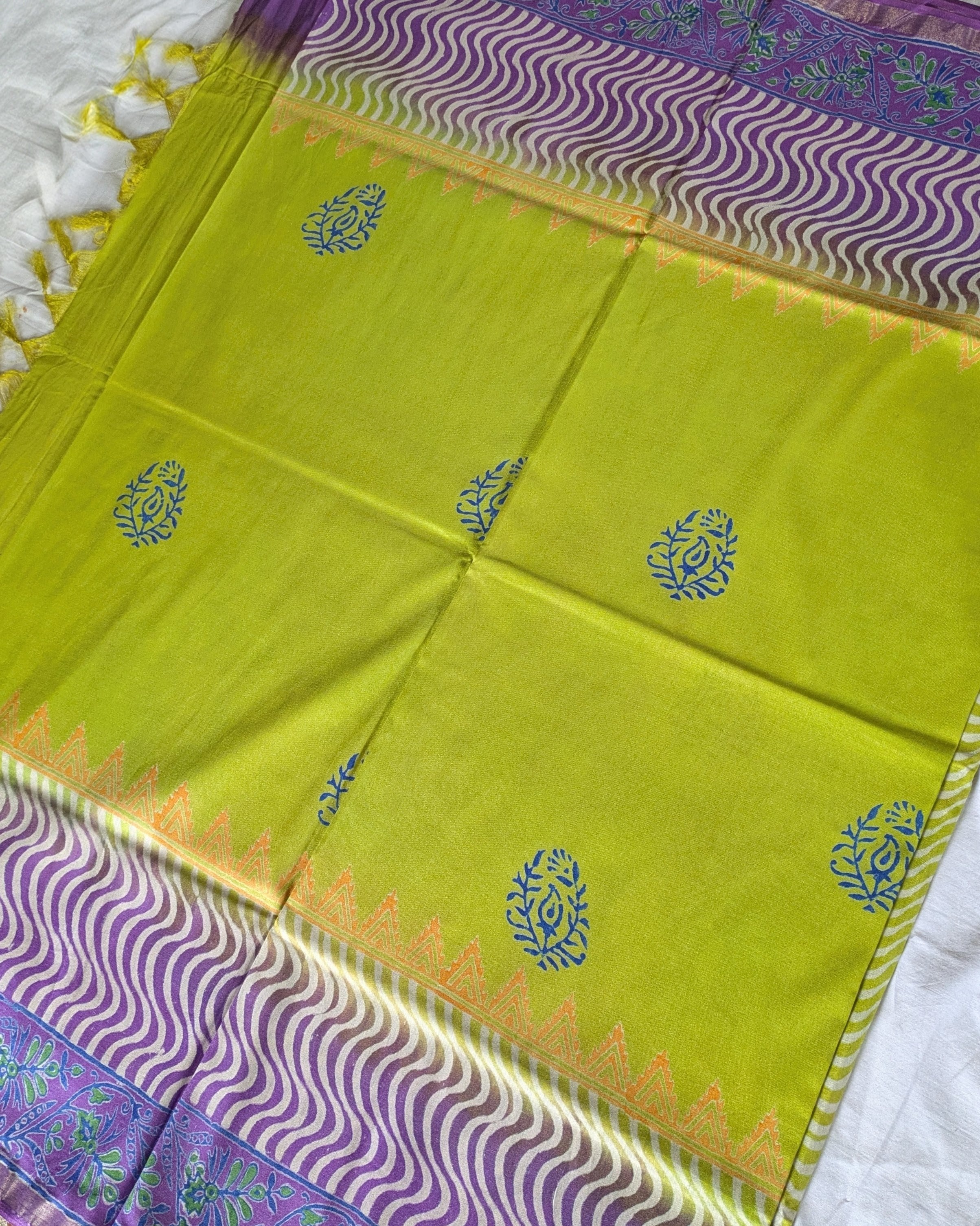 Bhagalpuri Katan Sari Green