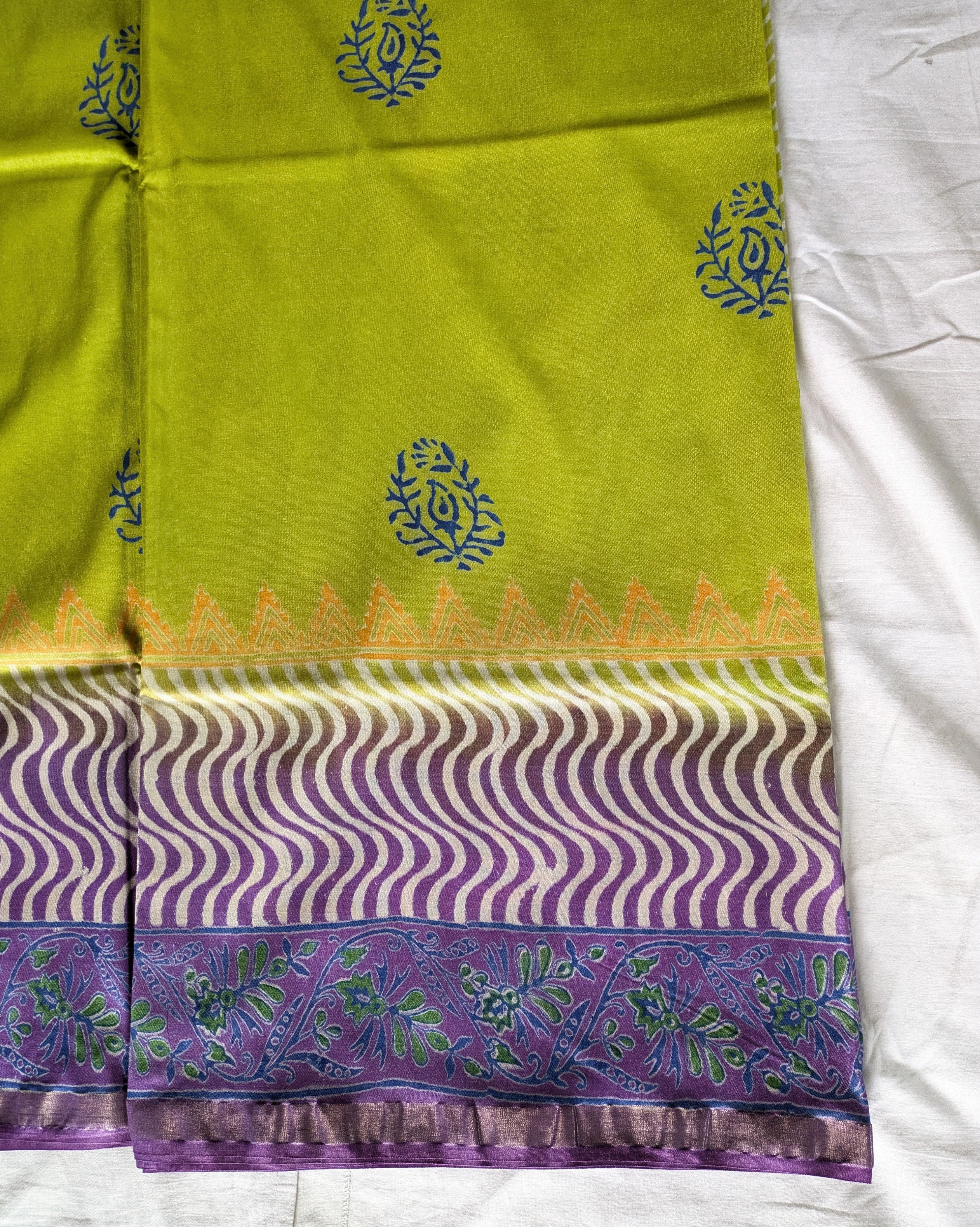 Bhagalpuri Katan Sari Green