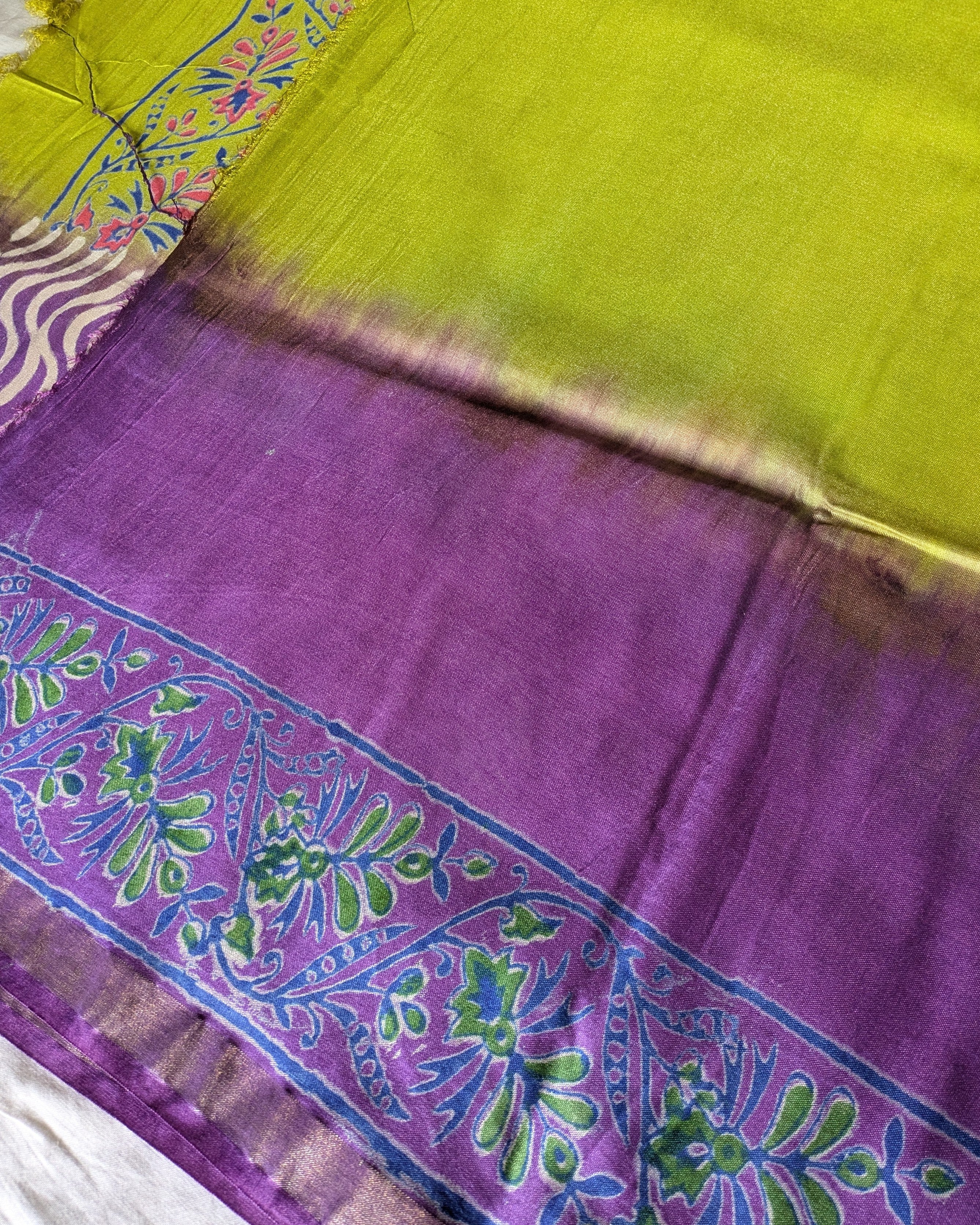 Bhagalpuri Katan Sari Green