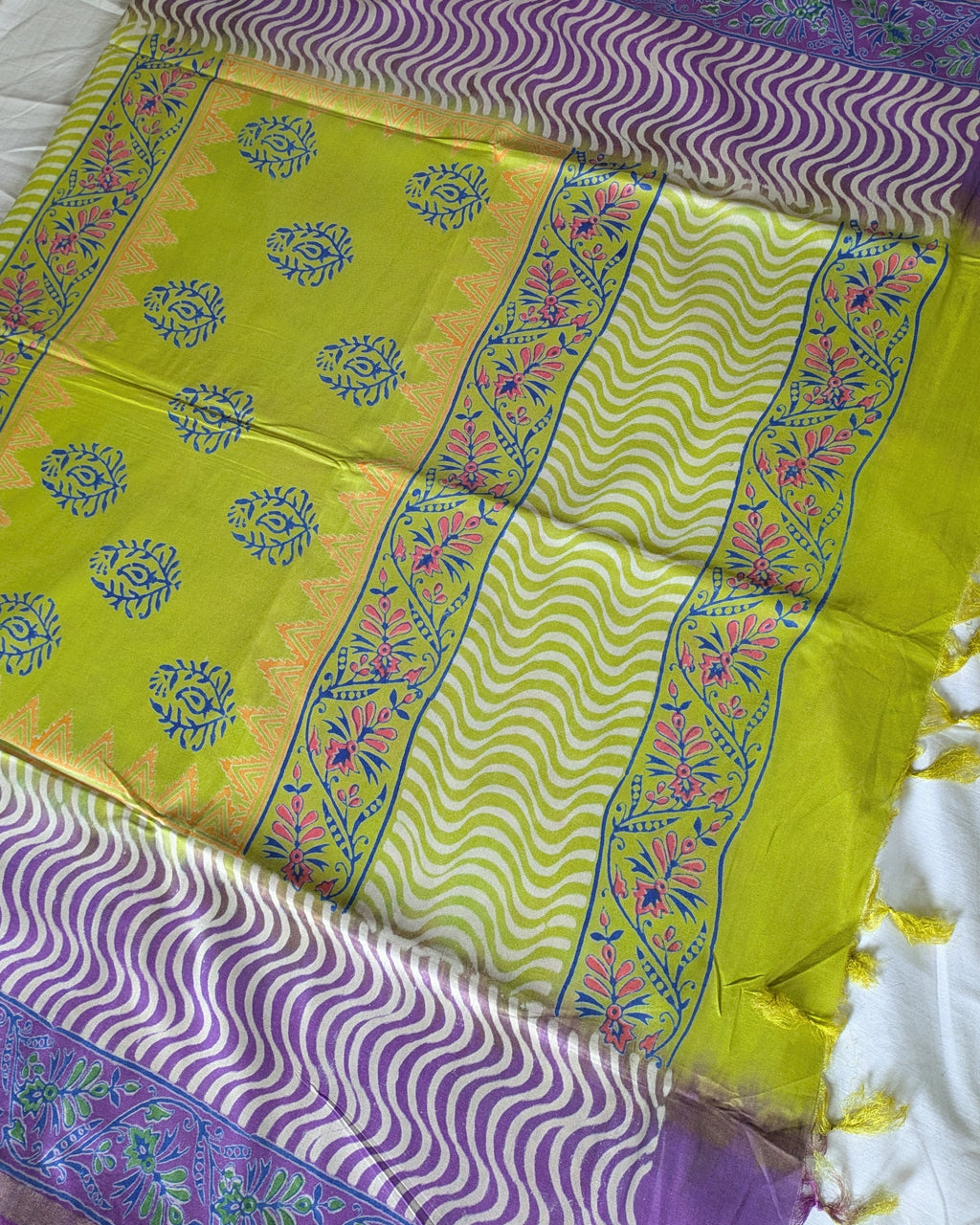 Bhagalpuri Katan Sari Green