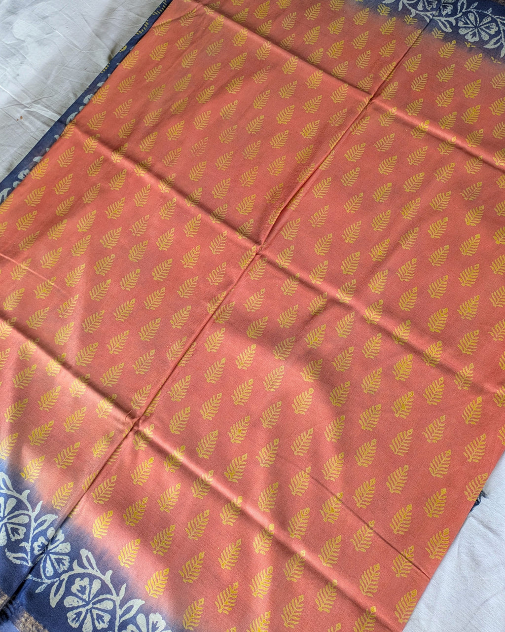 Bhagalpuri Katan Sari Peach