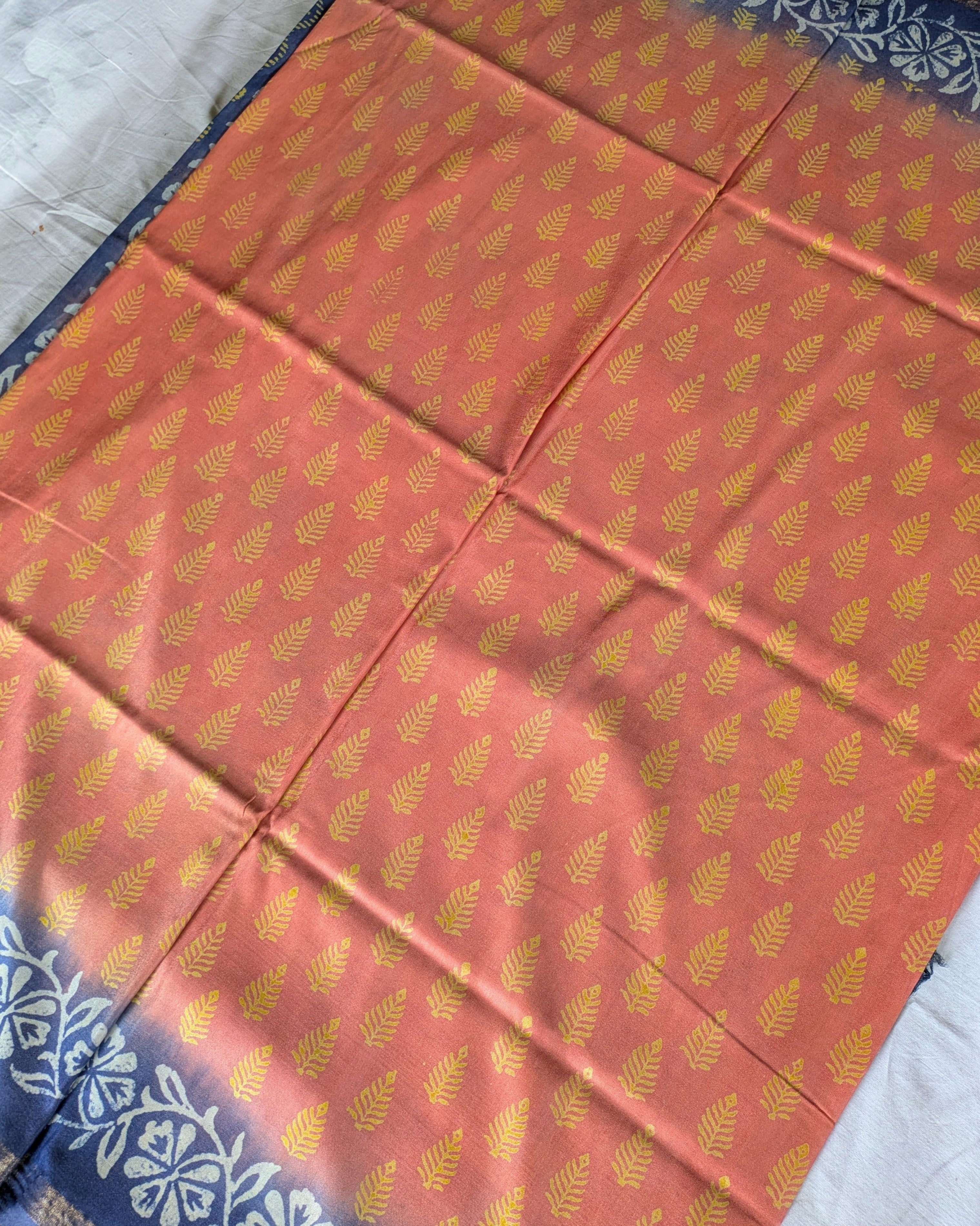 Bhagalpuri Katan Sari Peach