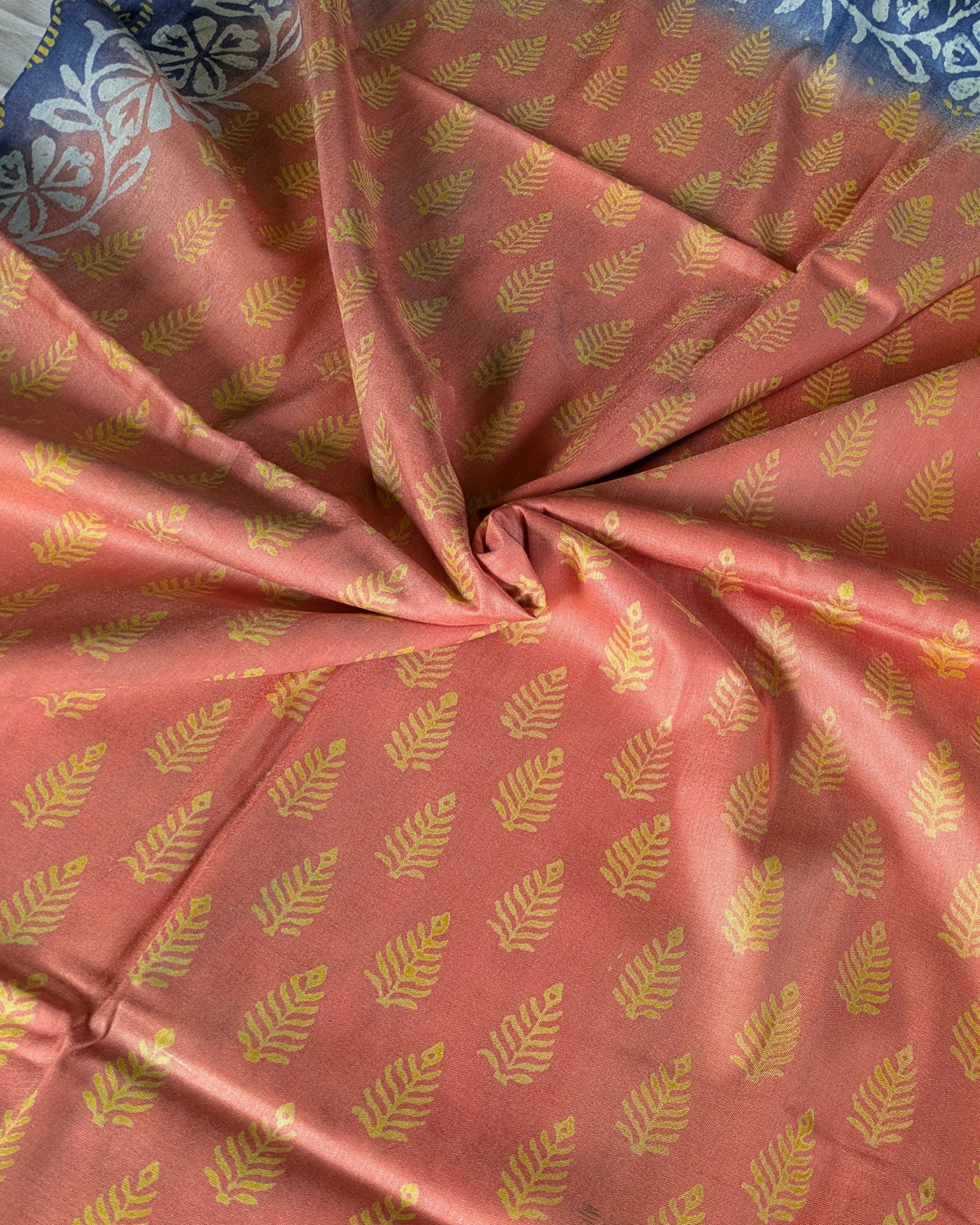 Bhagalpuri Katan Sari Peach