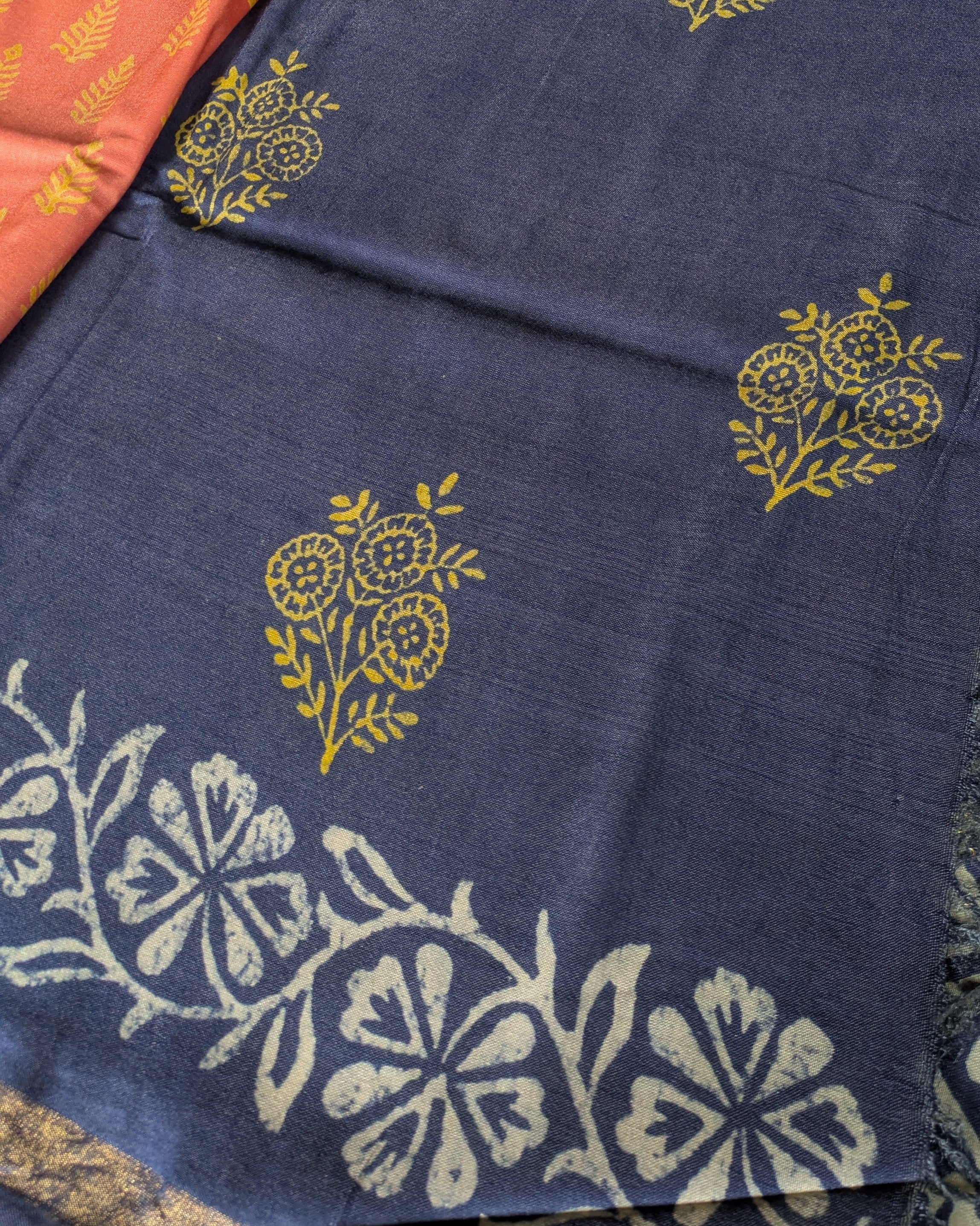 Bhagalpuri Katan Sari Peach