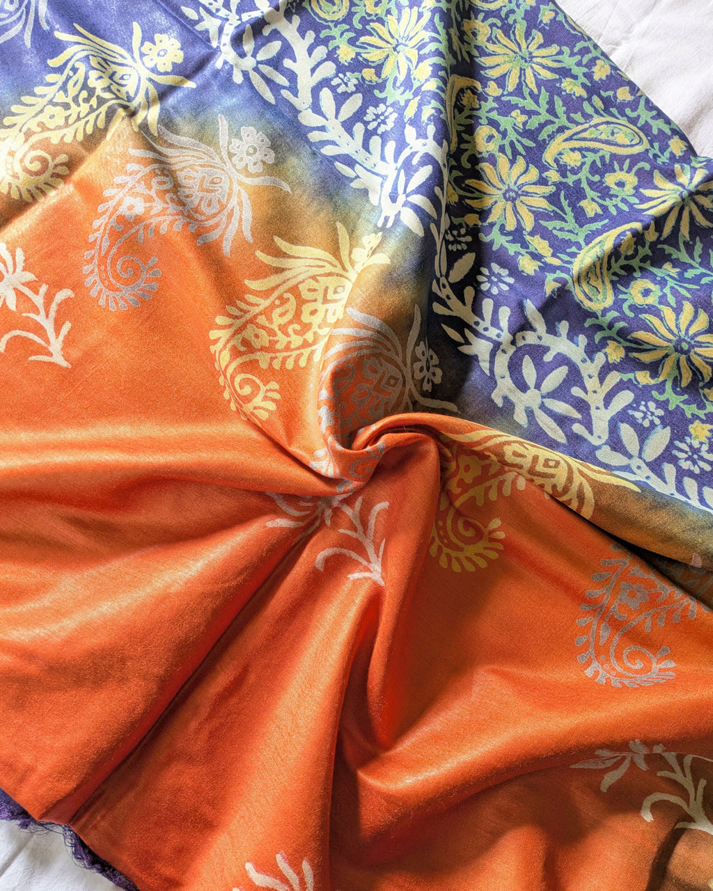 Bhagalpuri Katan Sari Orange