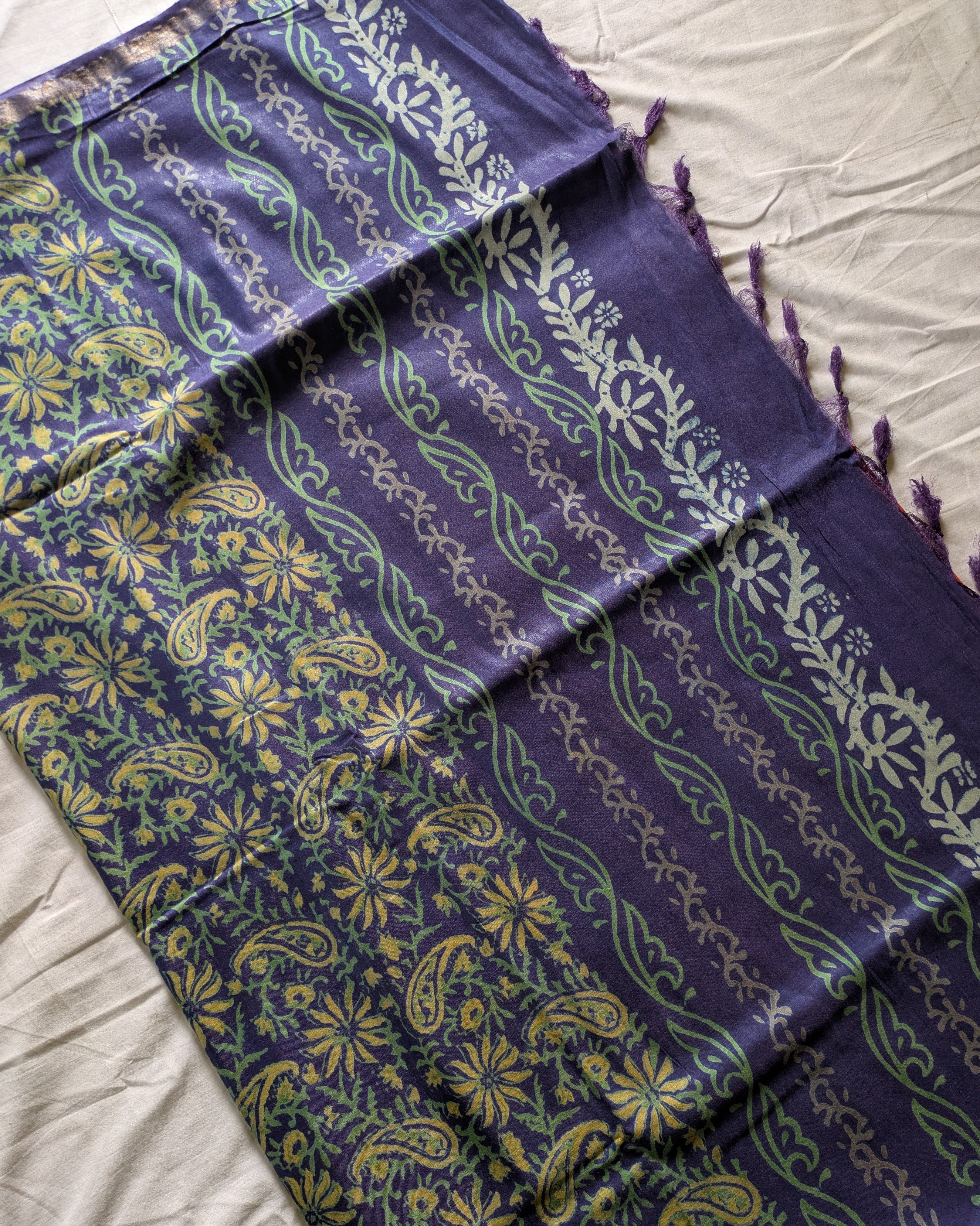 Bhagalpuri Katan Sari Orange