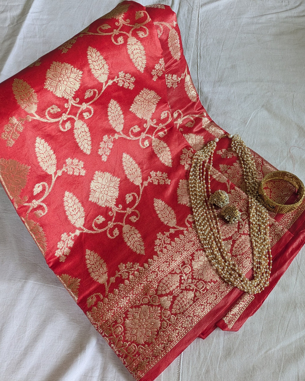 Bhagalpuri Katan Benarasi Sari Red