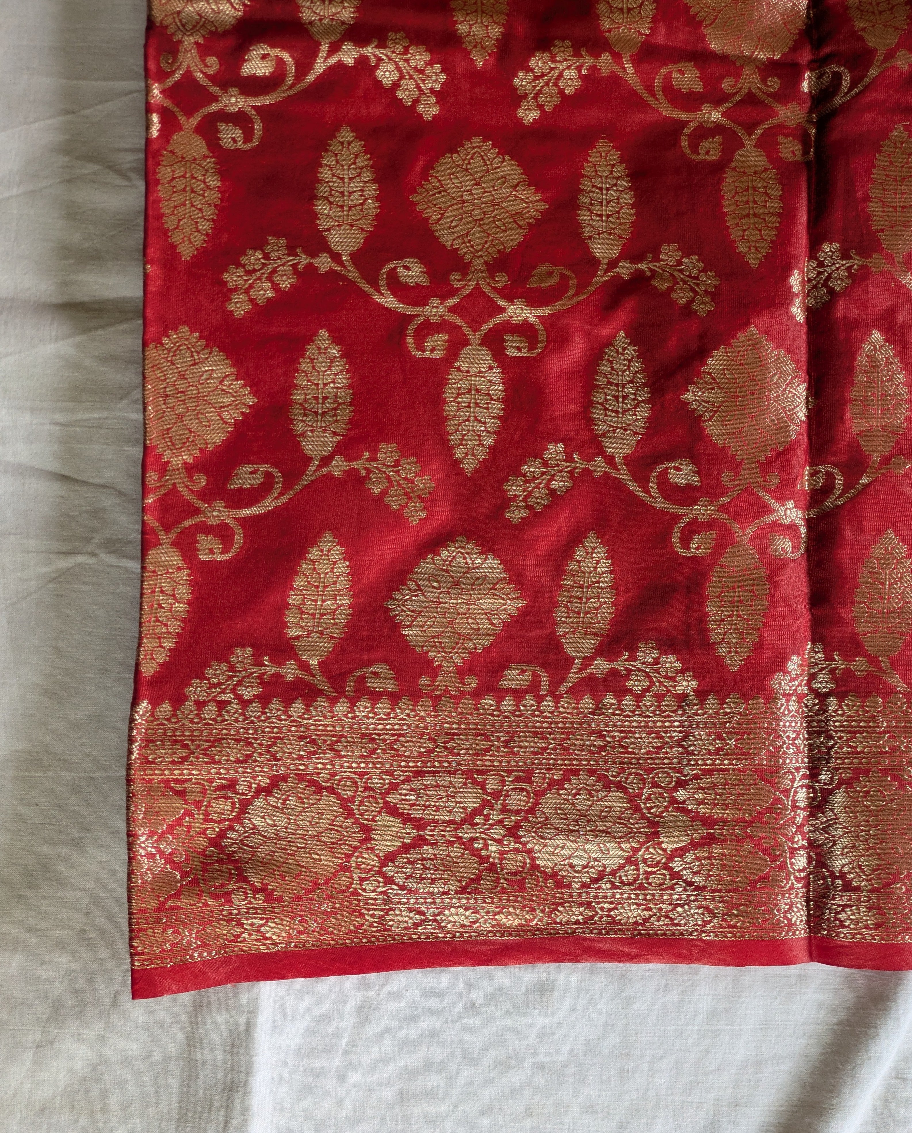 Bhagalpuri Katan Benarasi Sari Red