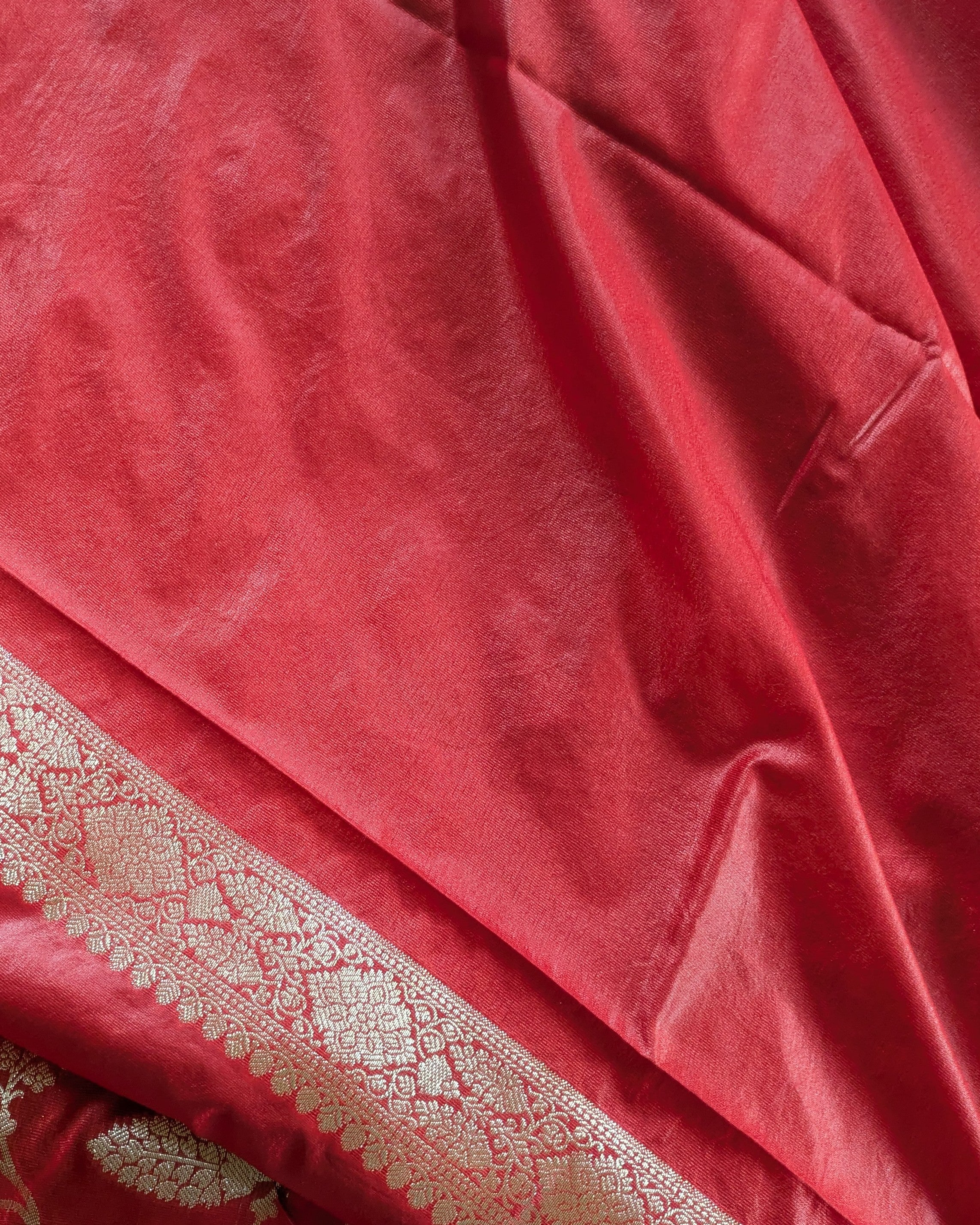 Bhagalpuri Katan Benarasi Sari Red