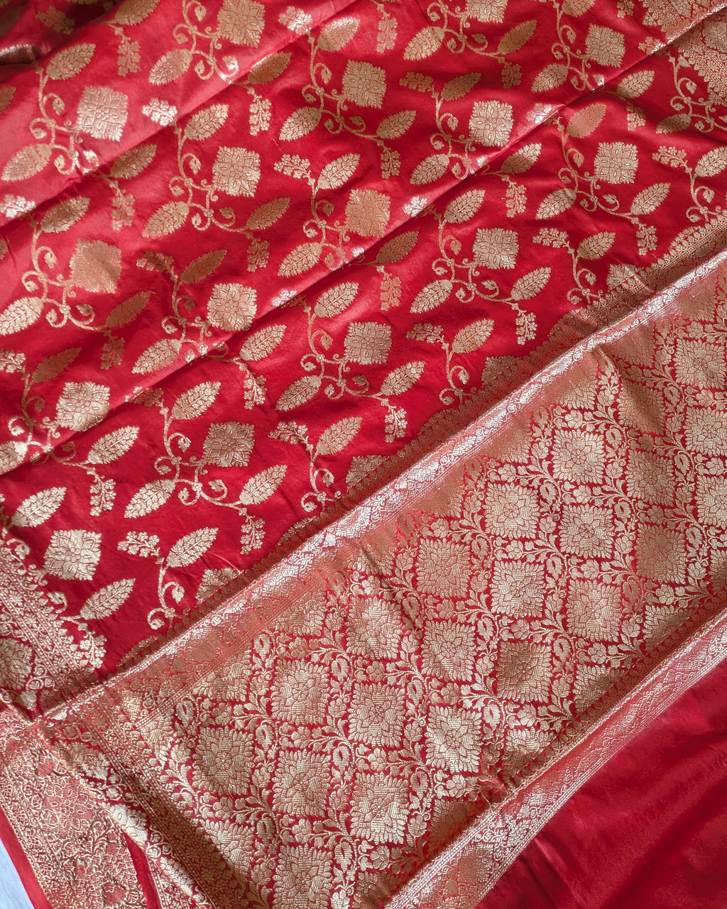 Bhagalpuri Katan Benarasi Sari Red