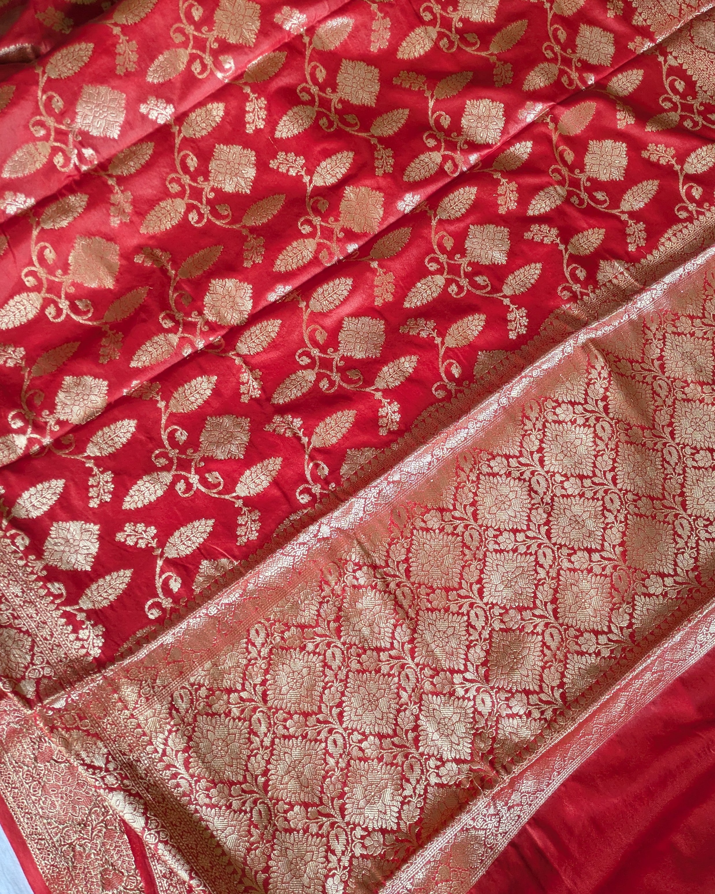 Bhagalpuri Katan Benarasi Sari Red