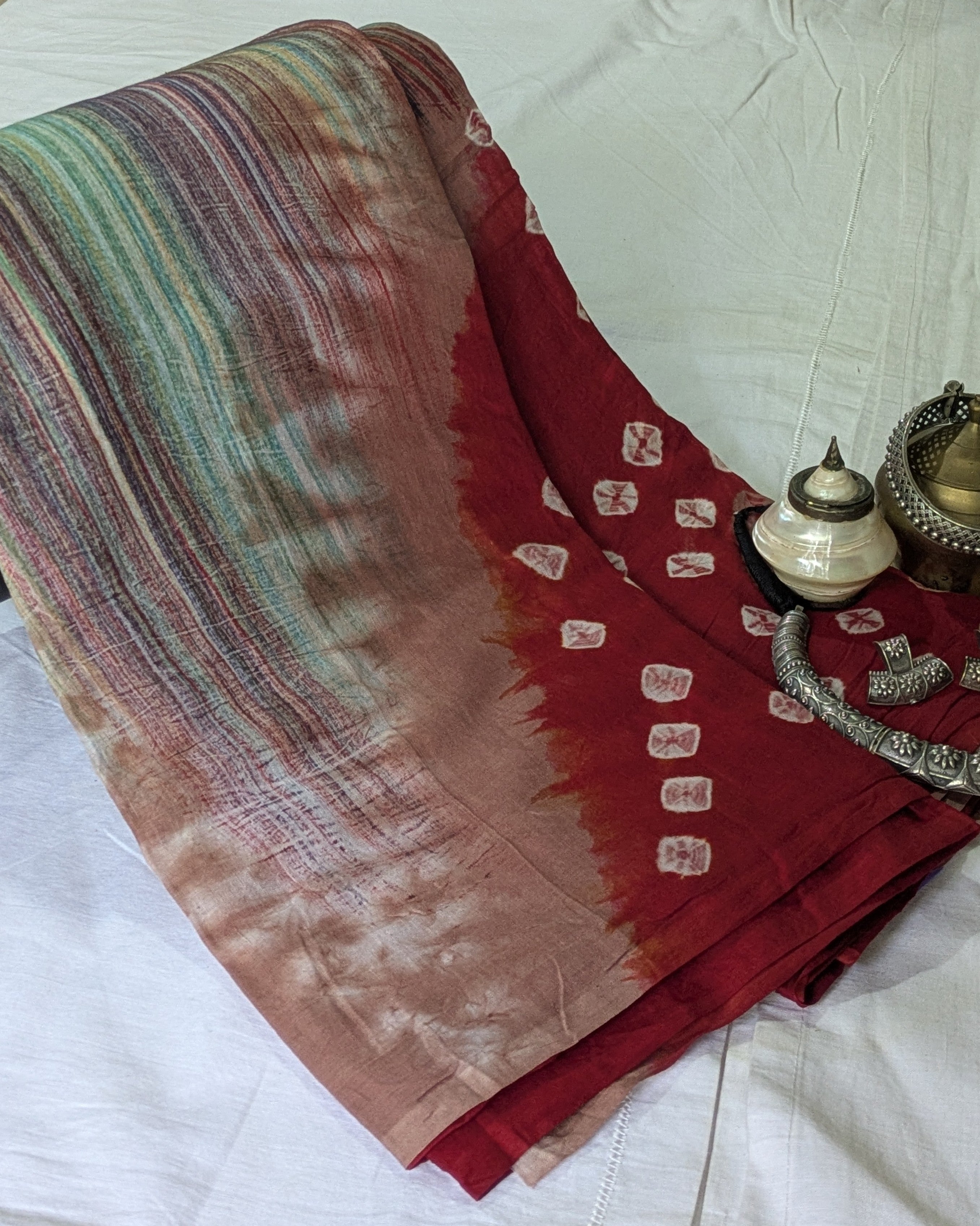Cotton Bandhni Print Sari 2