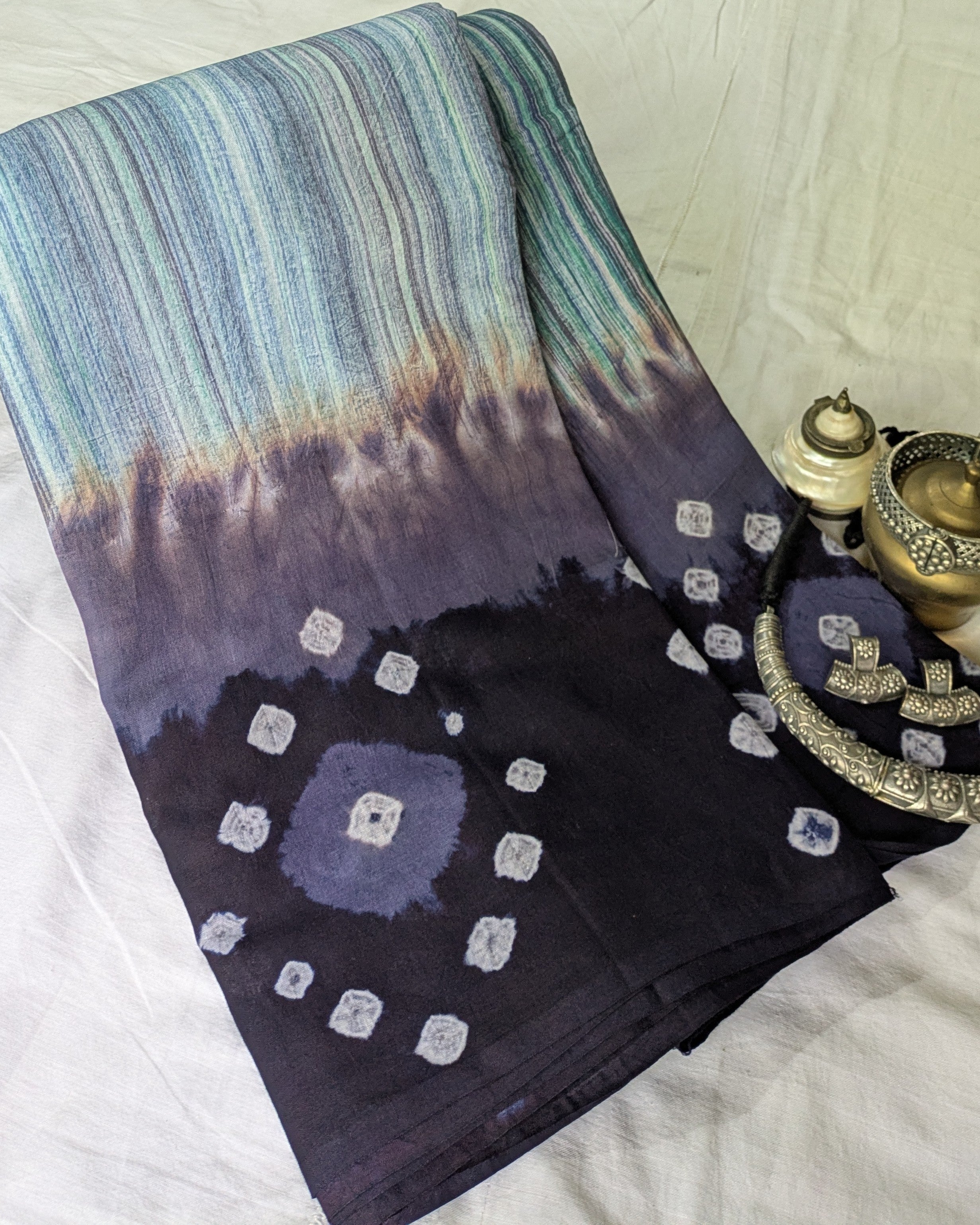 Cotton Bandhni Print Sari 3