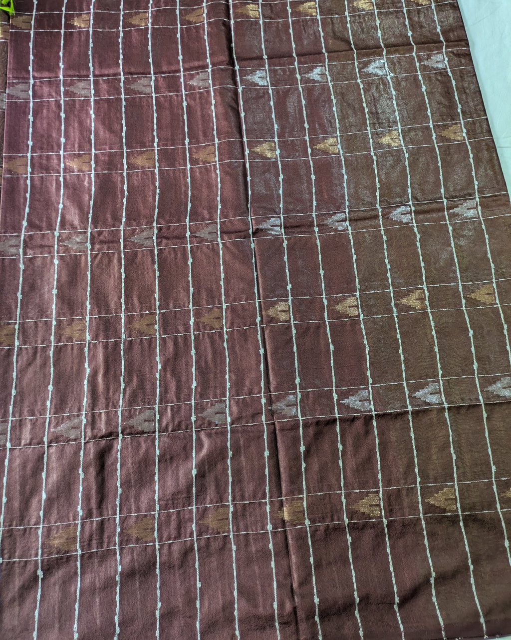 Bhagalpuri Katan Sari Brown & Green