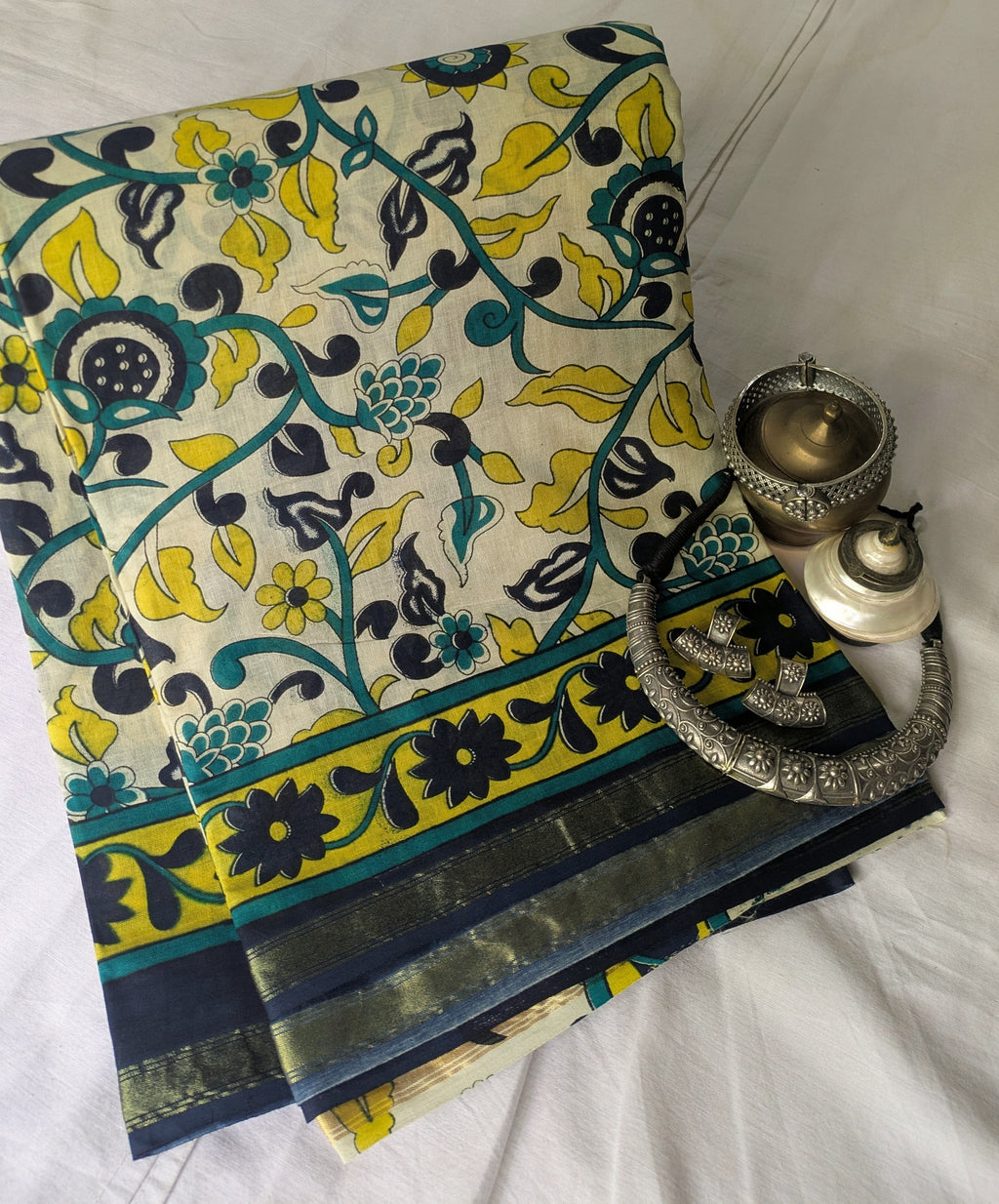 Jaypuri Cotton Sari with Blouse Piece 4