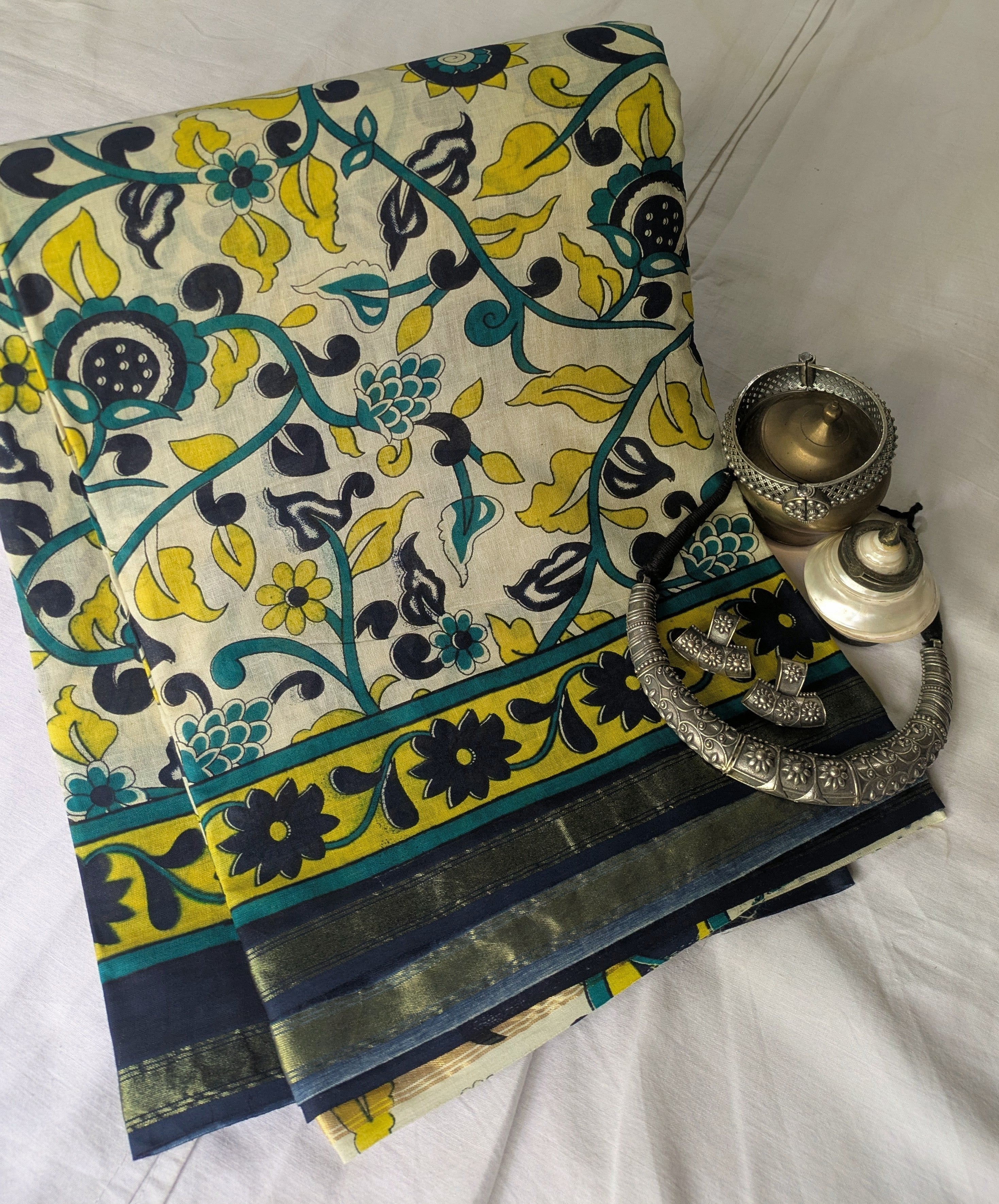 Jaypuri Cotton Sari with Blouse Piece 4