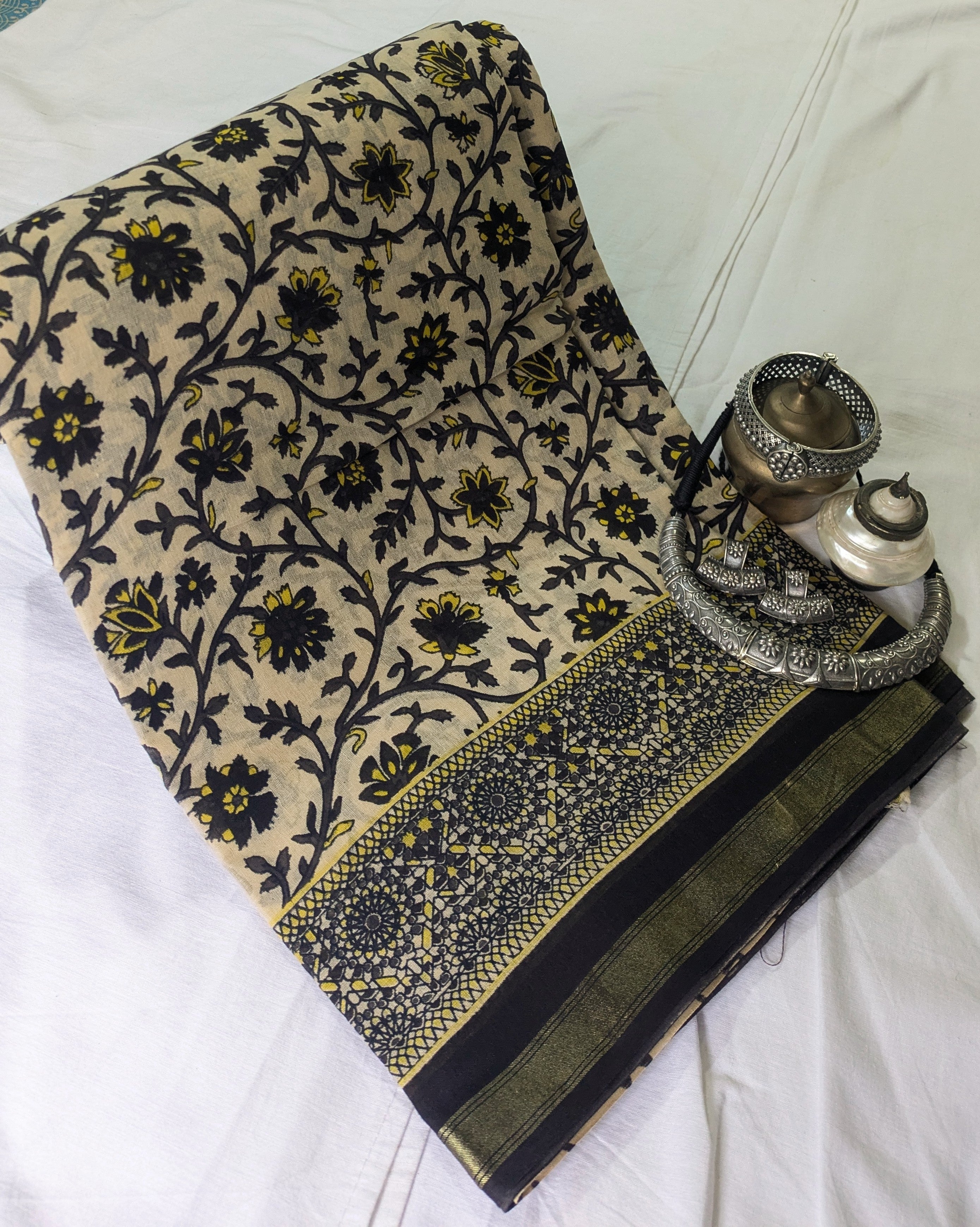 Jaypuri Cotton Sari with Blouse Piece 5