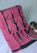 Pure Silk Sari with Blouse Piece Pink