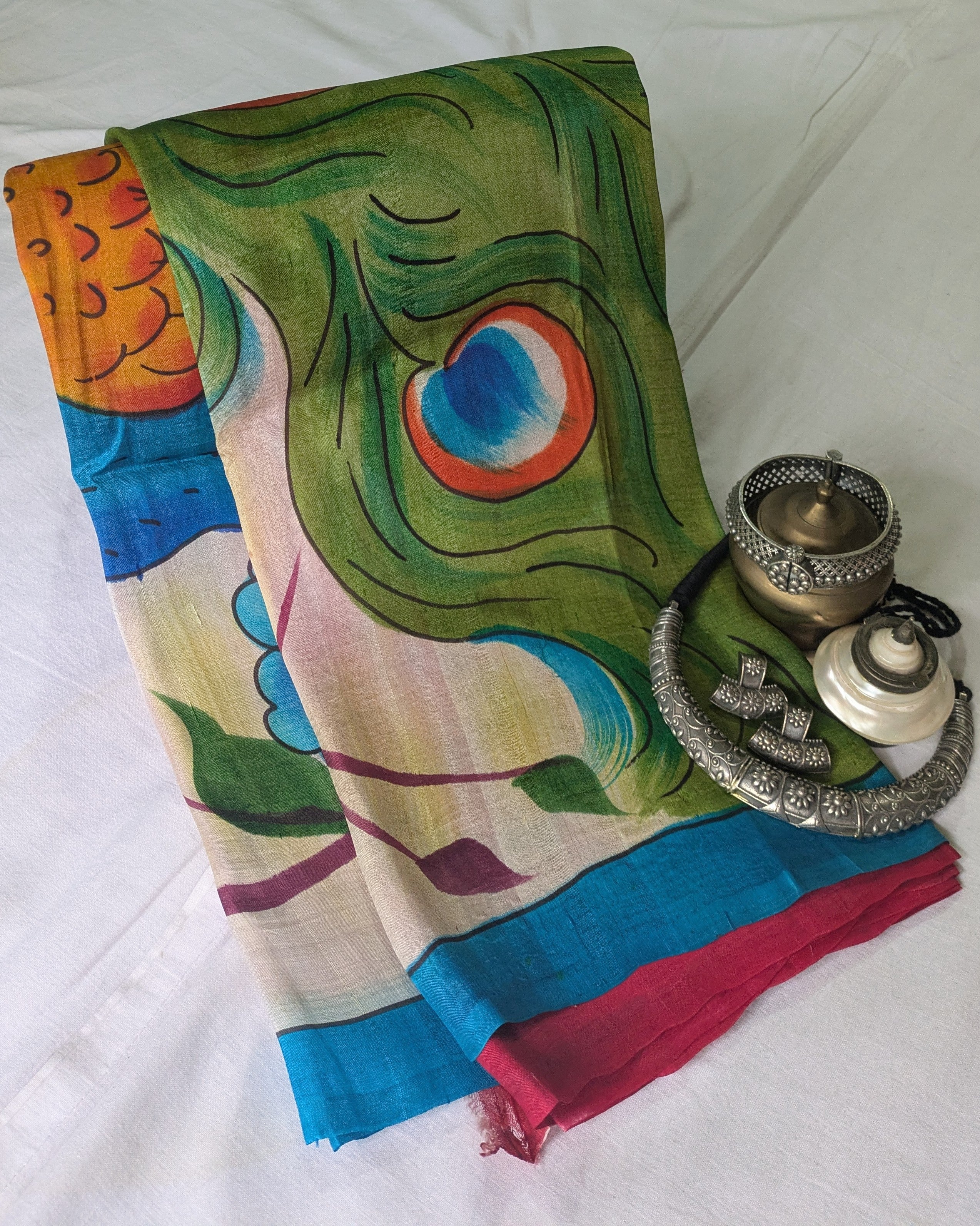 Pure Silk Sari with Blouse Piece Red