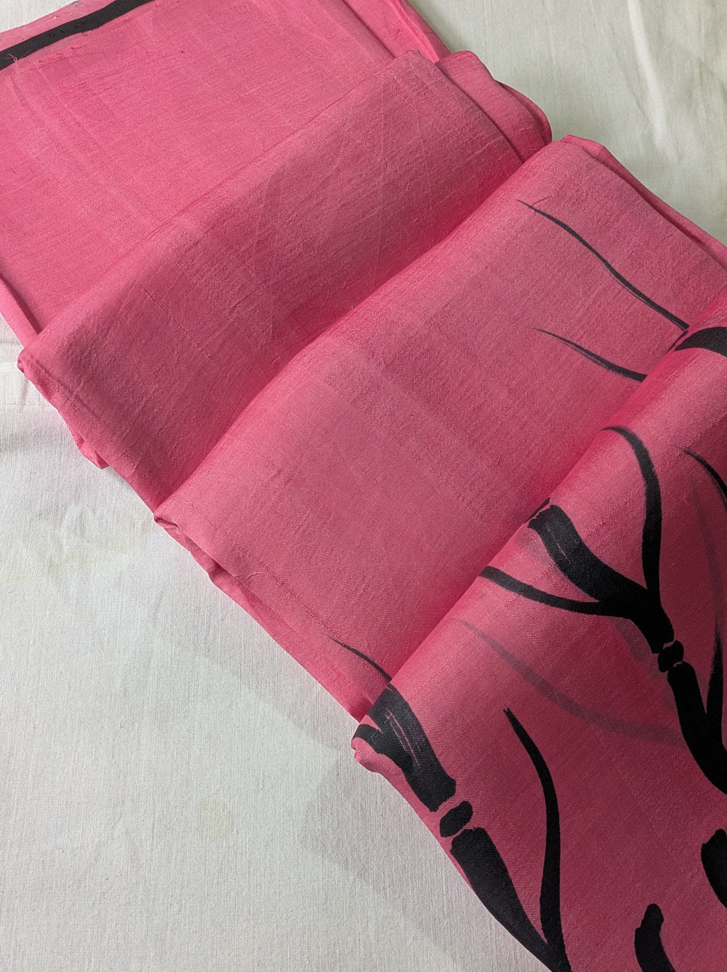 Pure Silk Sari with Blouse Piece Pink