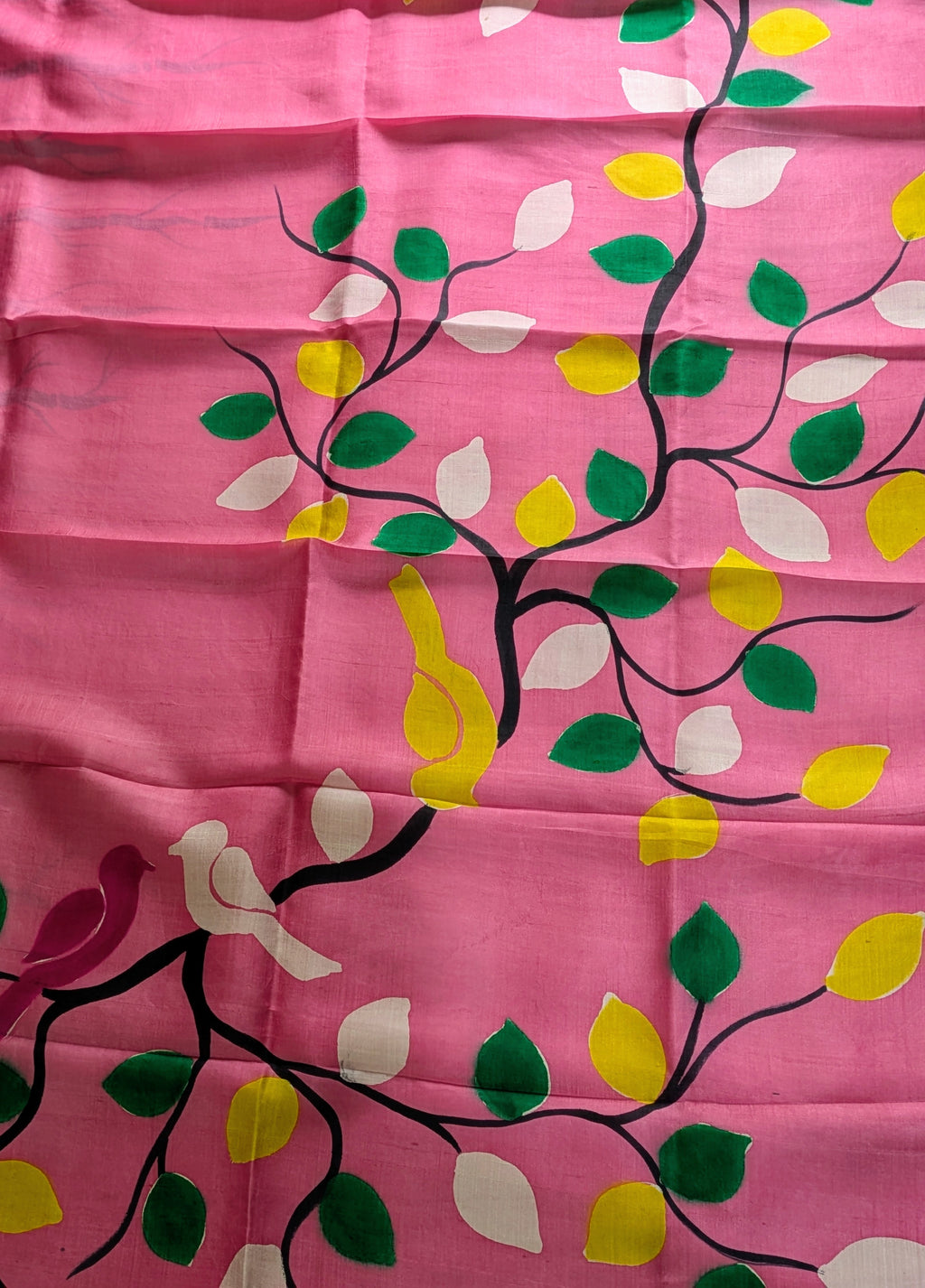 Pure Silk Sari with Blouse Piece Pink