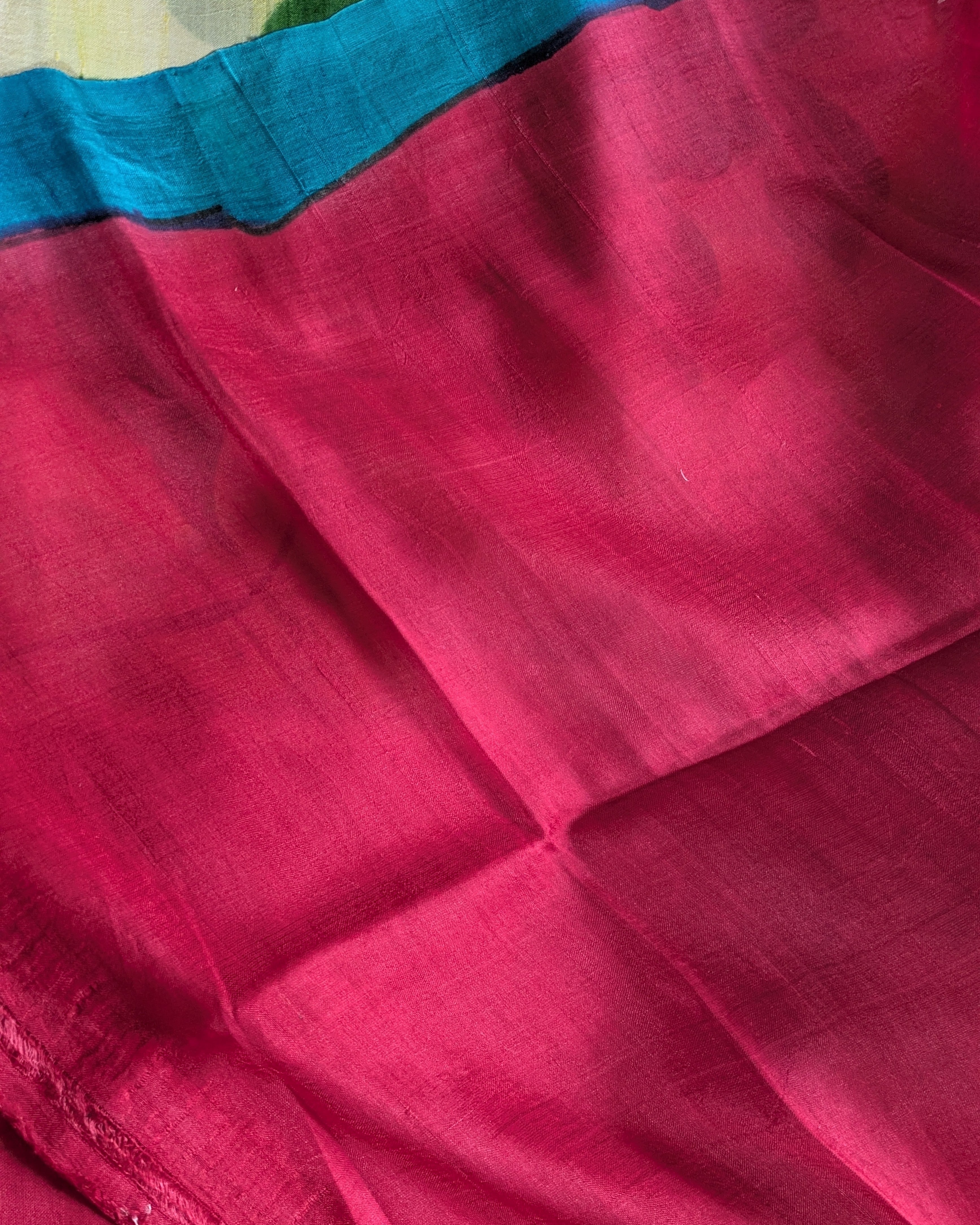 Pure Silk Sari with Blouse Piece Red
