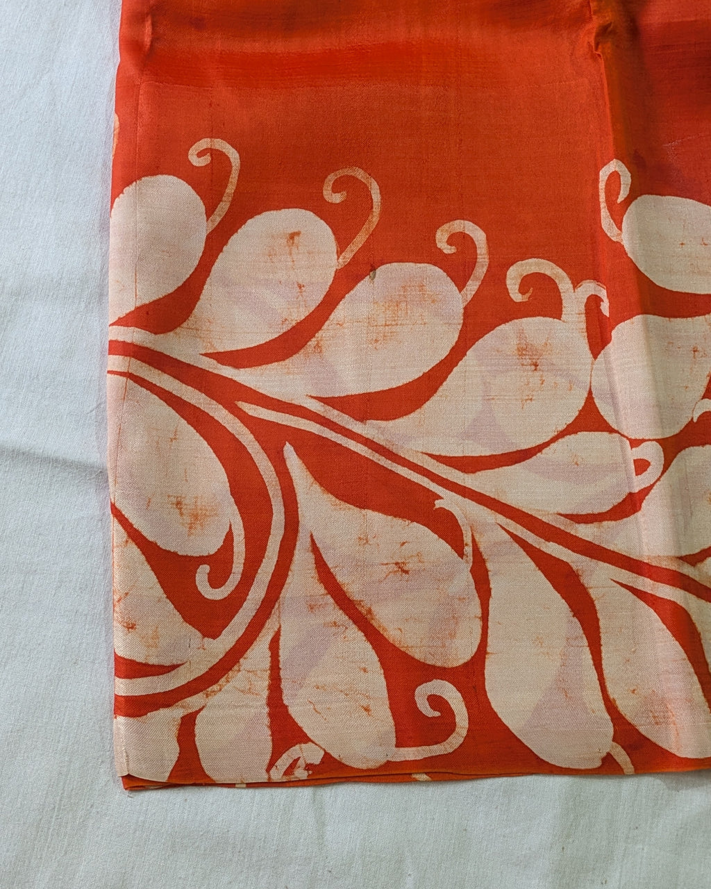Pure Silk Sari with Blouse Piece Orange