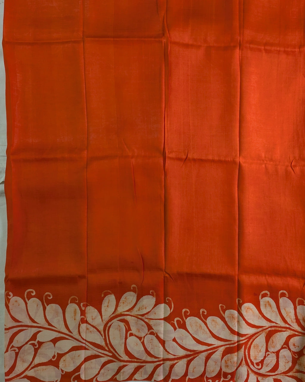 Pure Silk Sari with Blouse Piece Orange