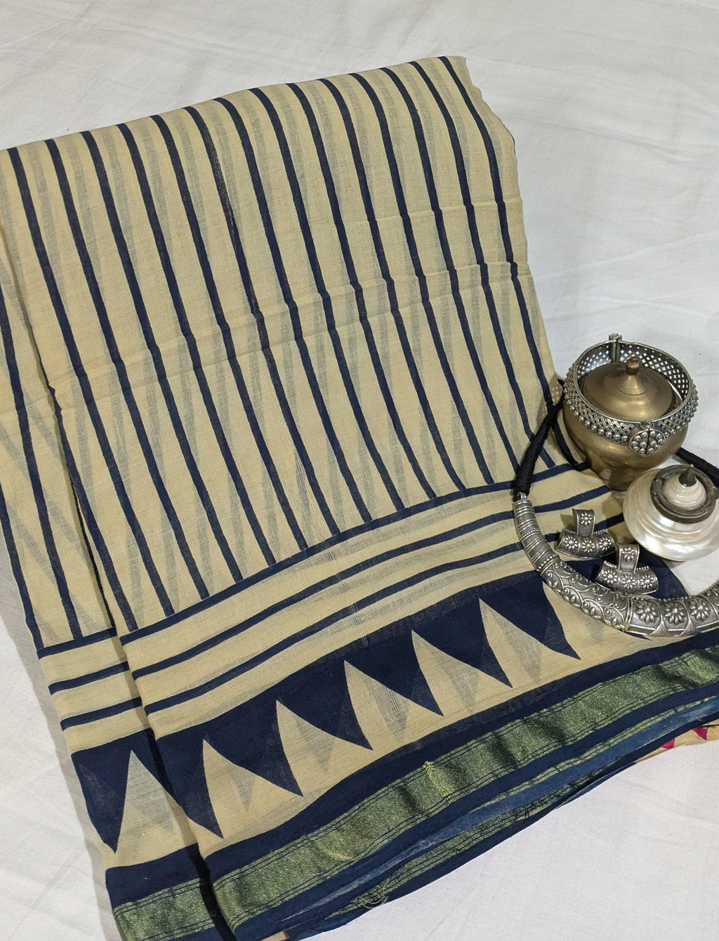 Jaypuri Cotton Sari Stripe