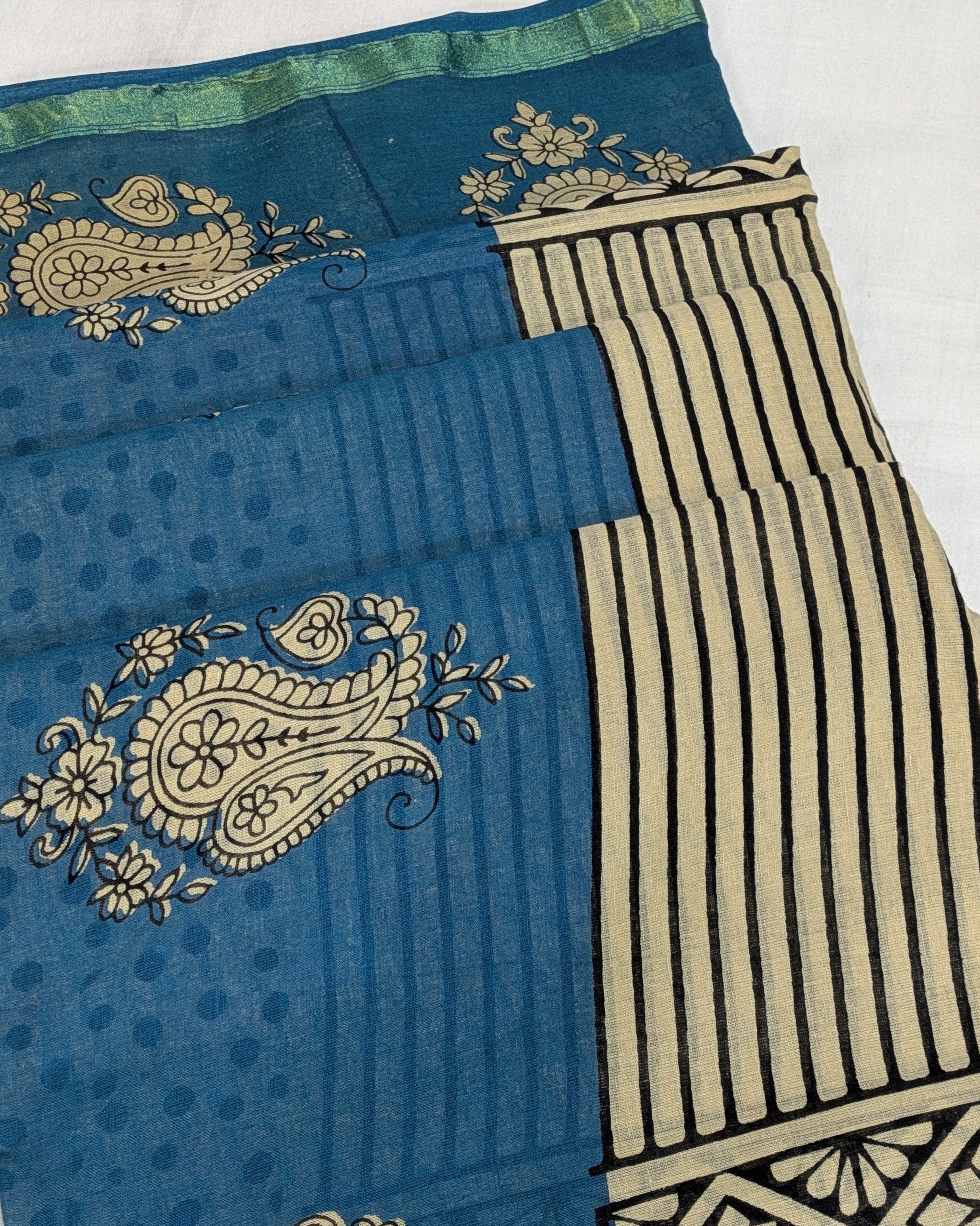 Jaypuri Cotton Sari Stripe 2