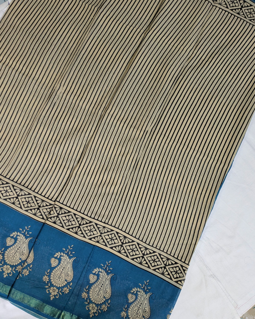 Jaypuri Cotton Sari Stripe 2