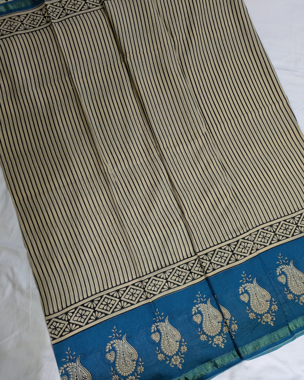 Jaypuri Cotton Sari Stripe 2