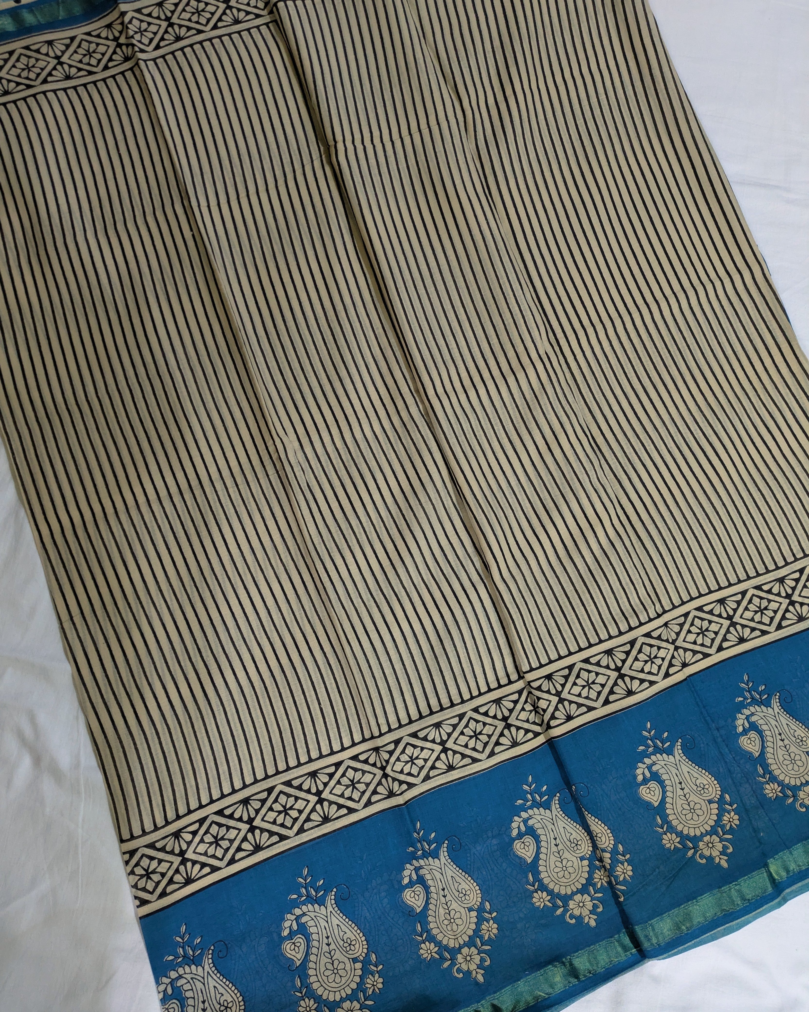 Jaypuri Cotton Sari Stripe 2