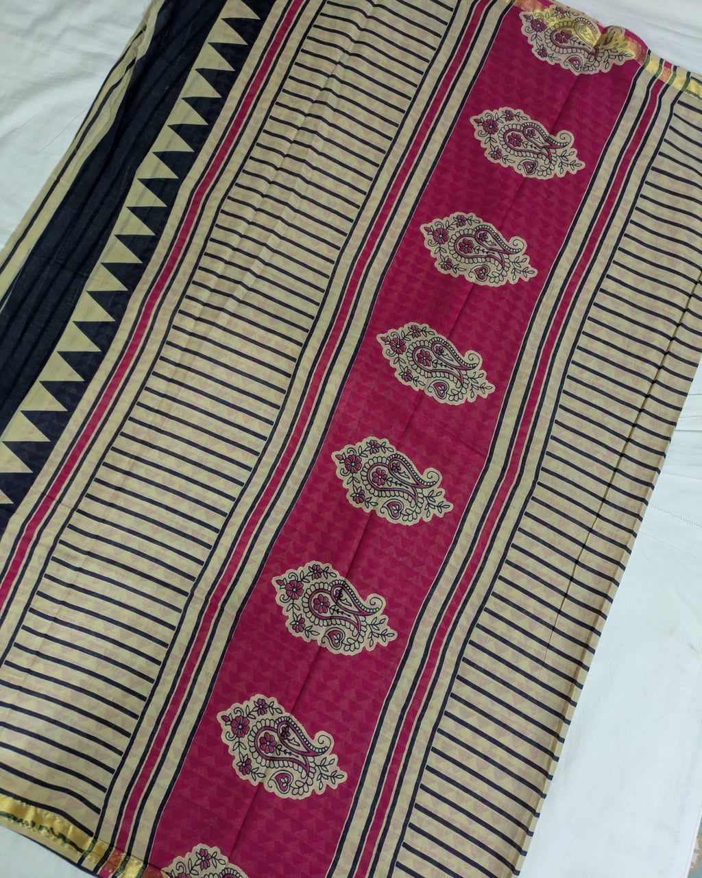 Jaypuri Cotton Sari Stripe