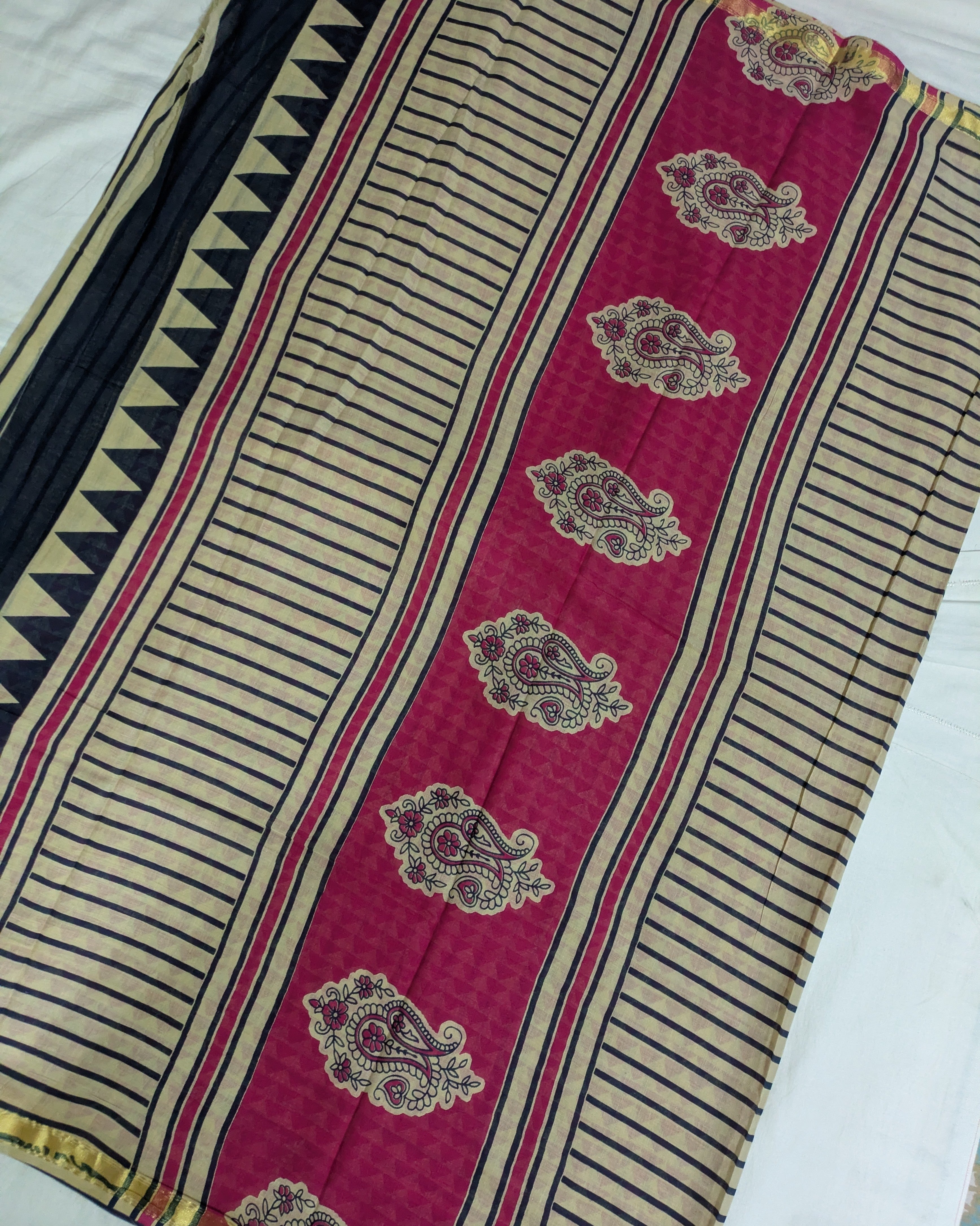 Jaypuri Cotton Sari Stripe