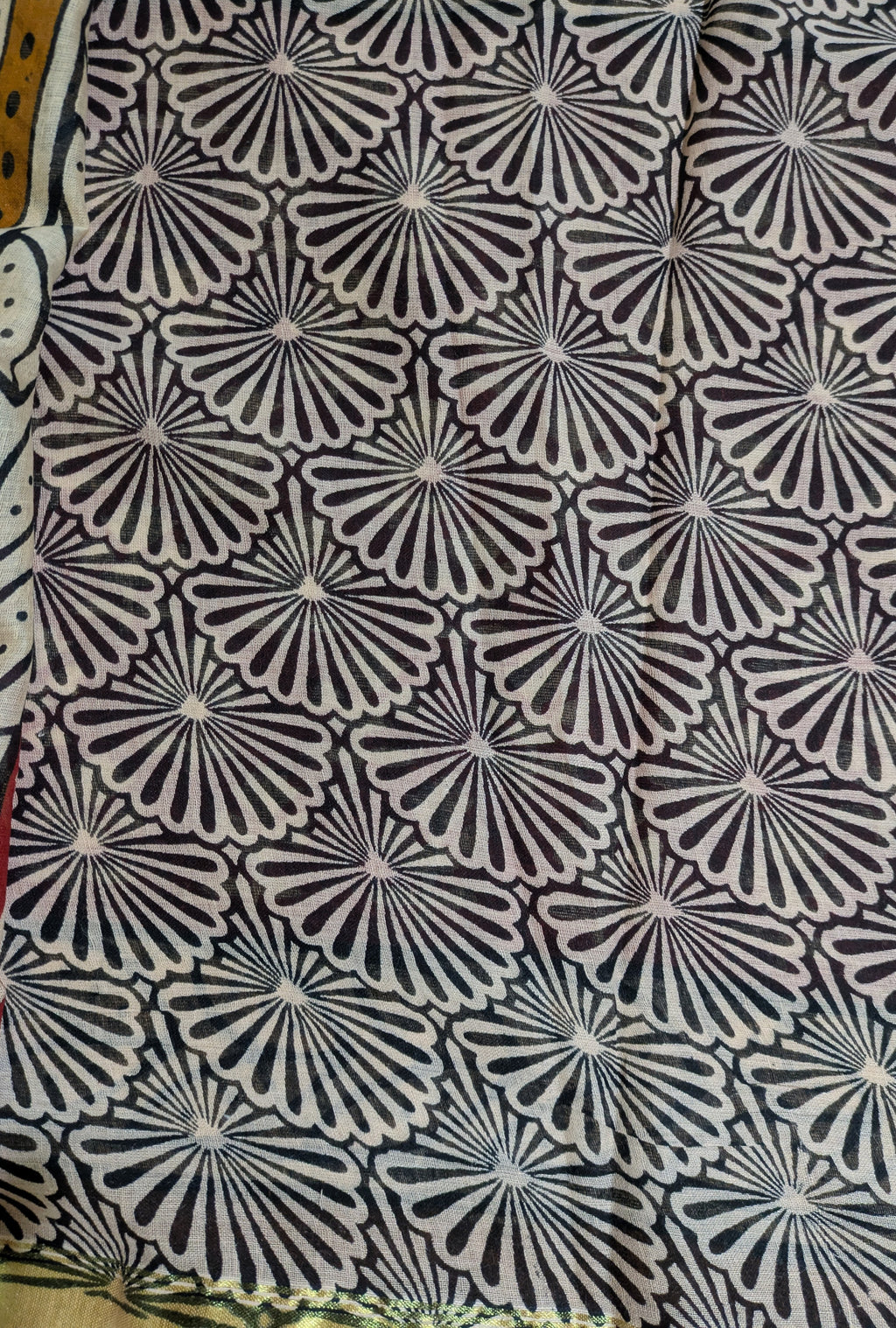Jaypuri Cotton Sari Rust