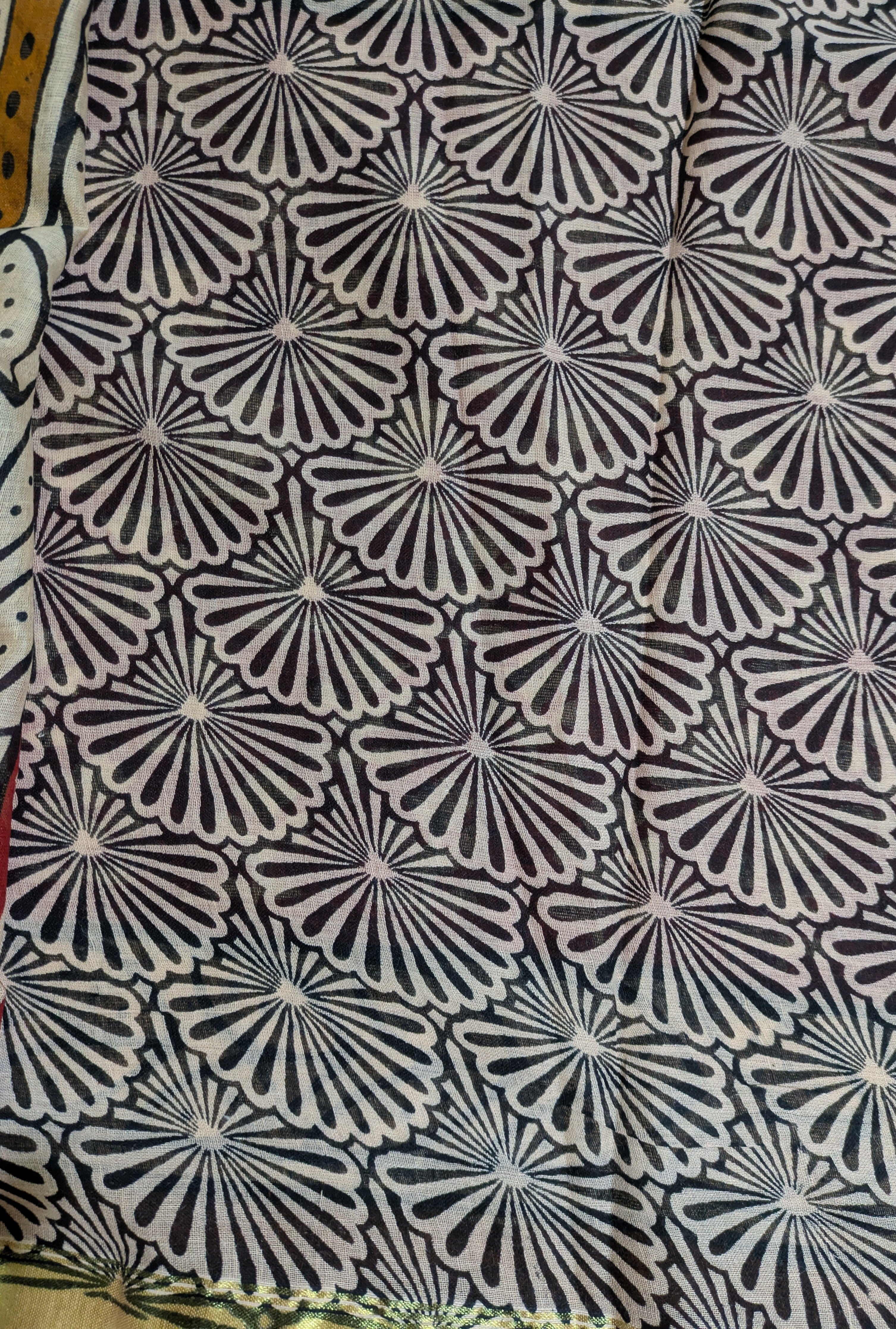 Jaypuri Cotton Sari Rust