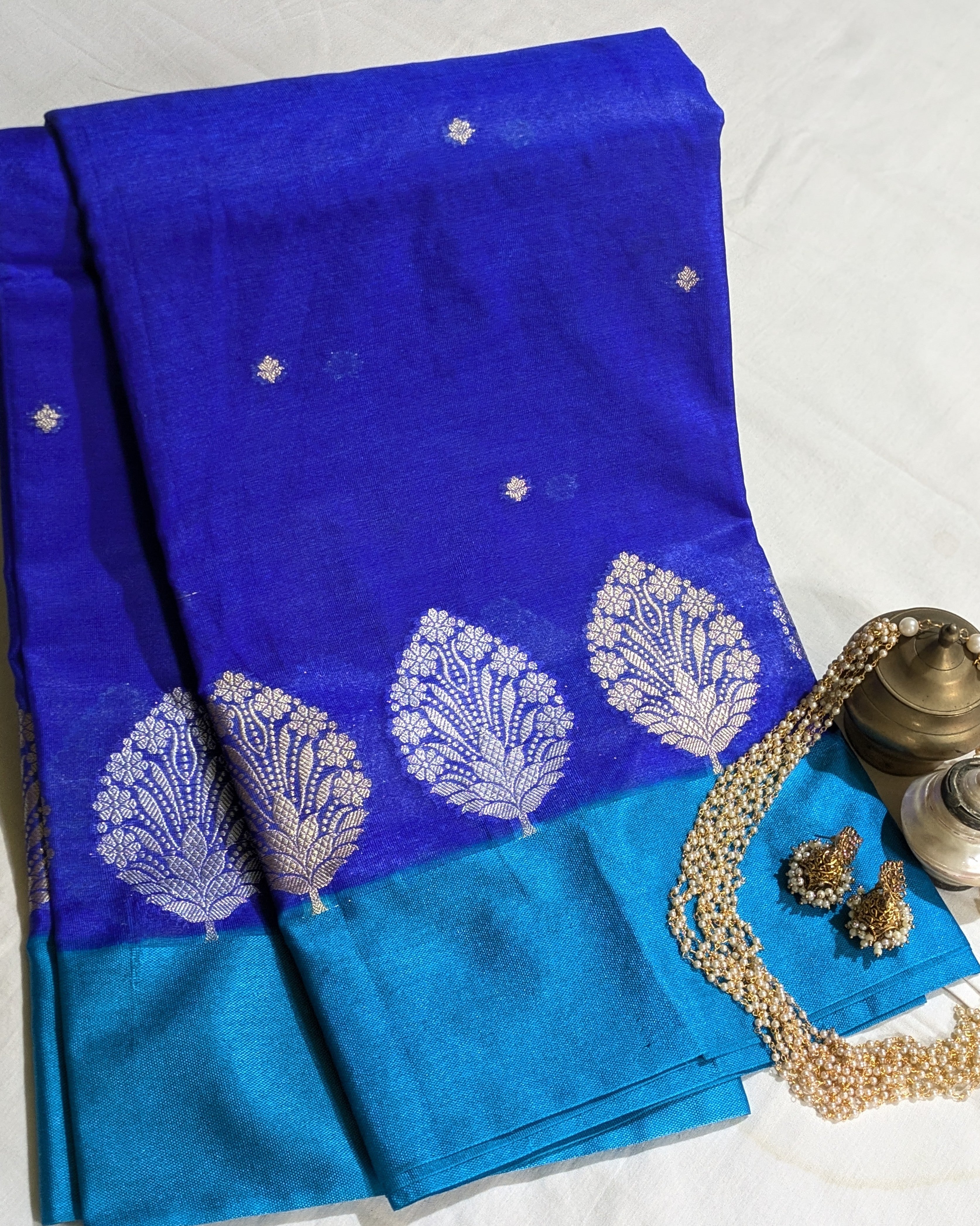 Banarasi Replica Sari Blue