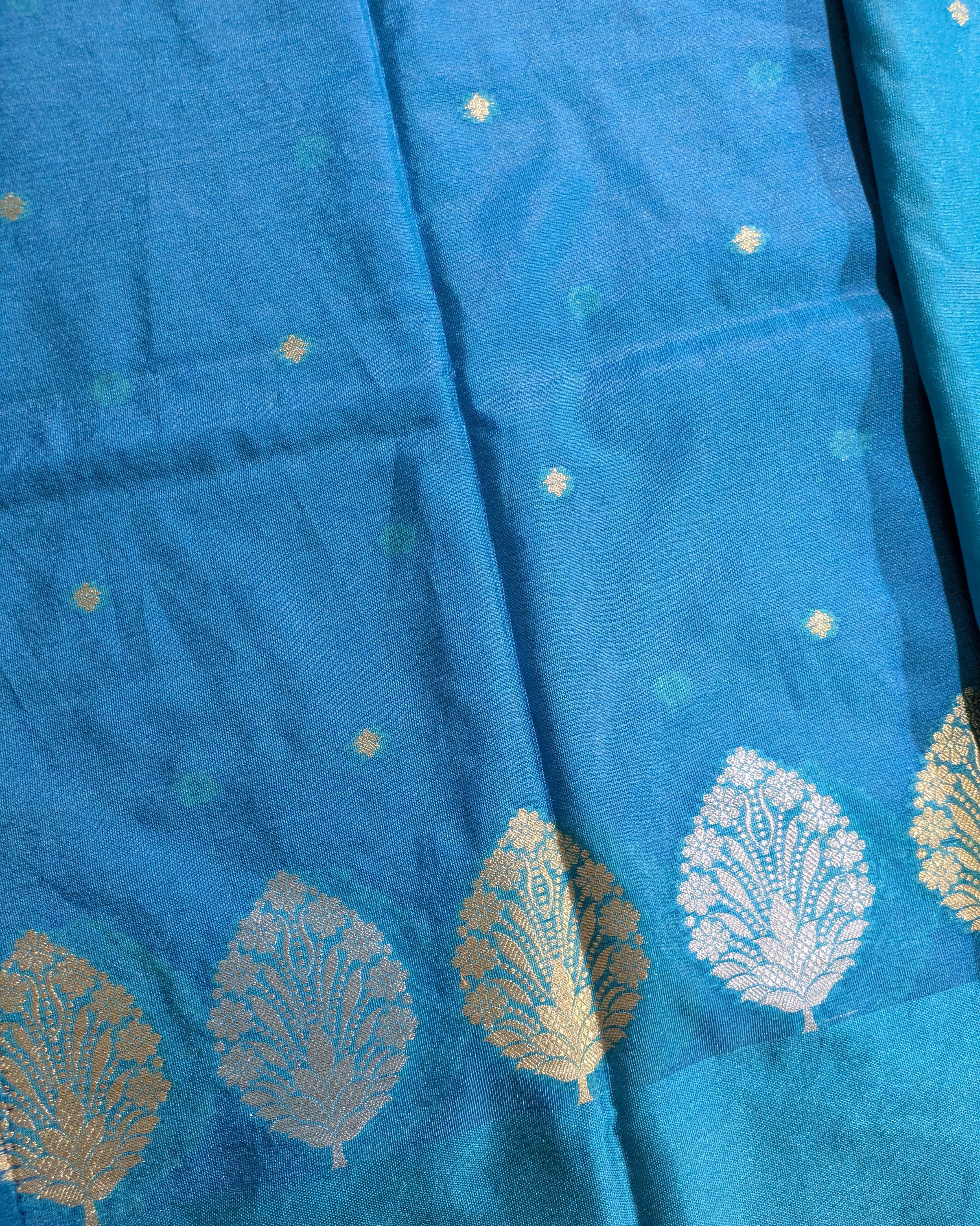 Banarasi Replica Sari Blue