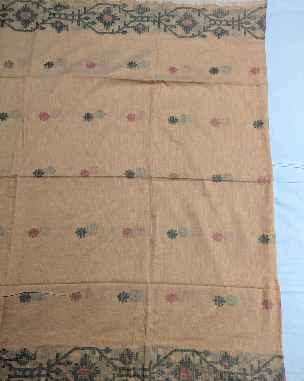 Khadi Cotton Jamdani Sari LP